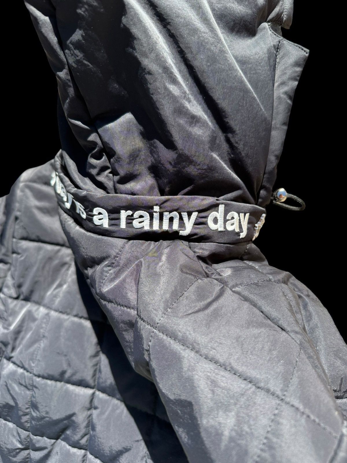 Pythia PYTHIA Quilted Hooded Jacket – “Every Day is a Rainy Day” Size US S / EU 44-46 / 1 - 7 Thumbnail