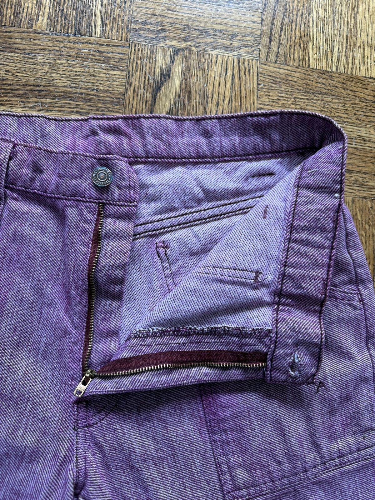 Levi's Vintage 70s Levi's Flared Red Cotton Twill Pants Size US 33 - 6 Thumbnail