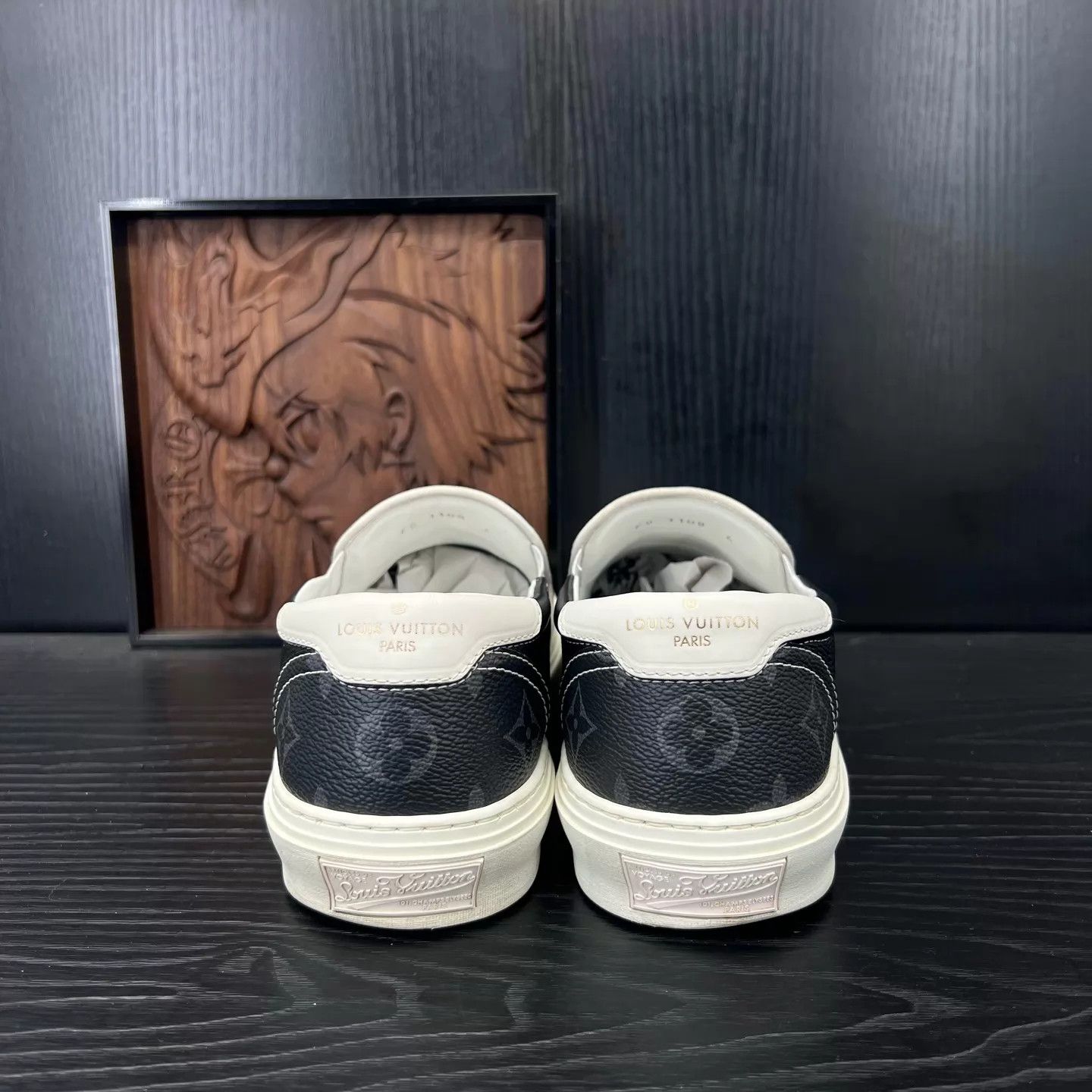 Louis Vuitton LV Eclipse Black Gray Allover Print 40 EU 6 Size US 7 / EU 40 - 7 Thumbnail