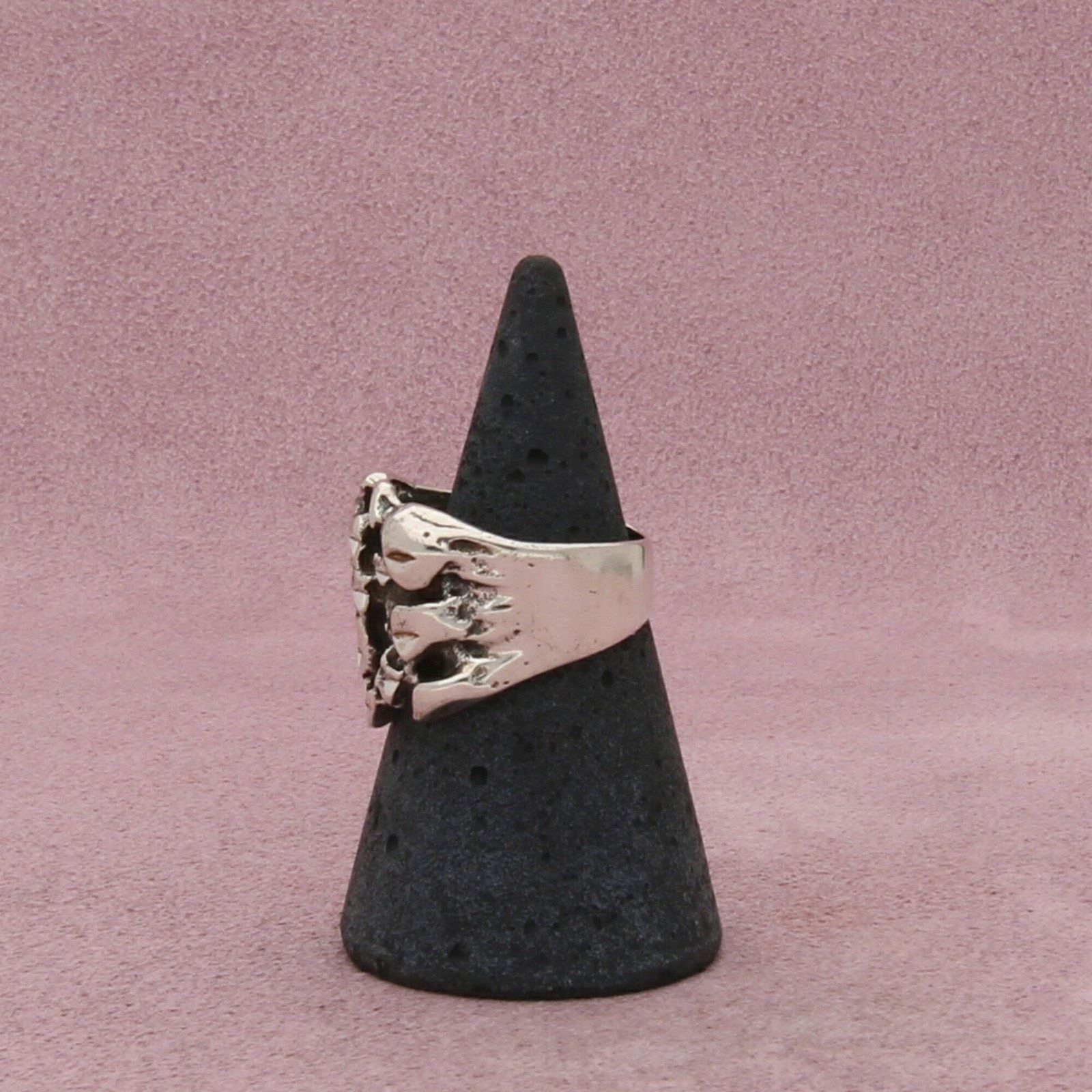 Sterling Silver sterling silver nugget style cigar band ring size 6.5 Size ONE SIZE - 4 Thumbnail