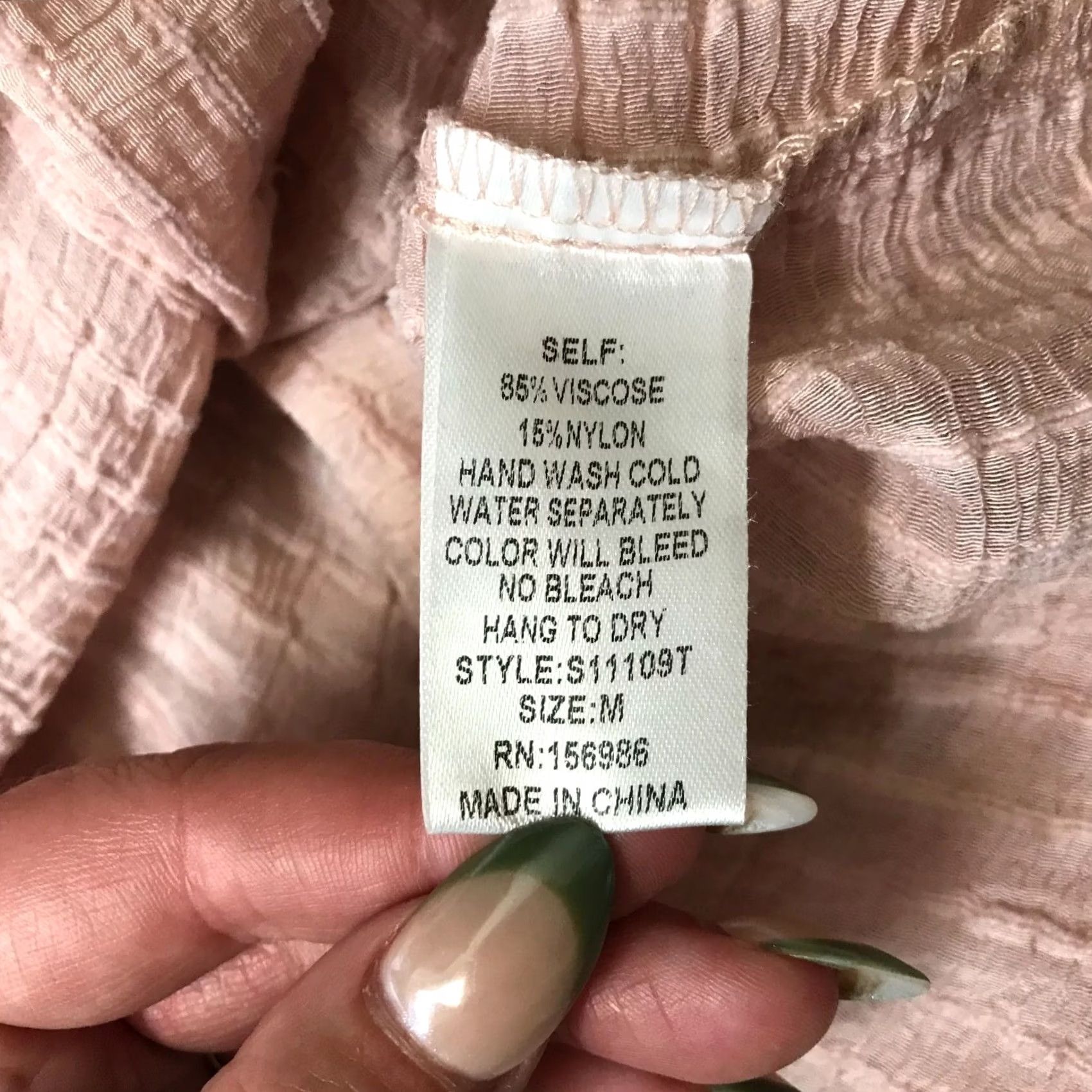 Vintage IDEM DITTO WOMEN'S Blouse Pink M 3/4 Sleeve Button Collared ViscoSe Blend Top Size M / US 6-8 / IT 42-44 - 8 Thumbnail
