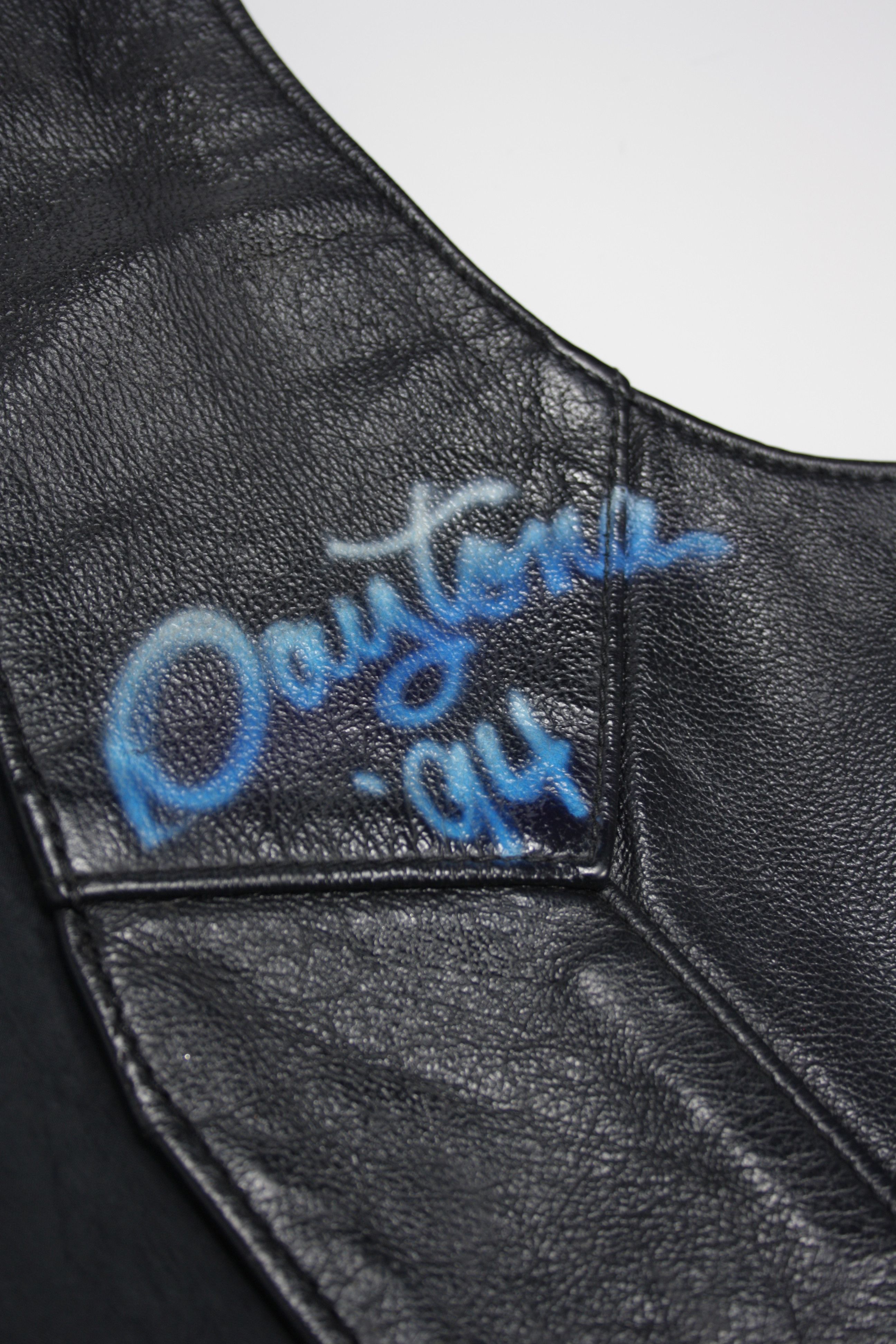 Genuine Leather × Vintage Daytona 1994 Vintage Hand Painted Leather Cropped Vest Size XL / US 12-14 / IT 48-50 - 7 Thumbnail