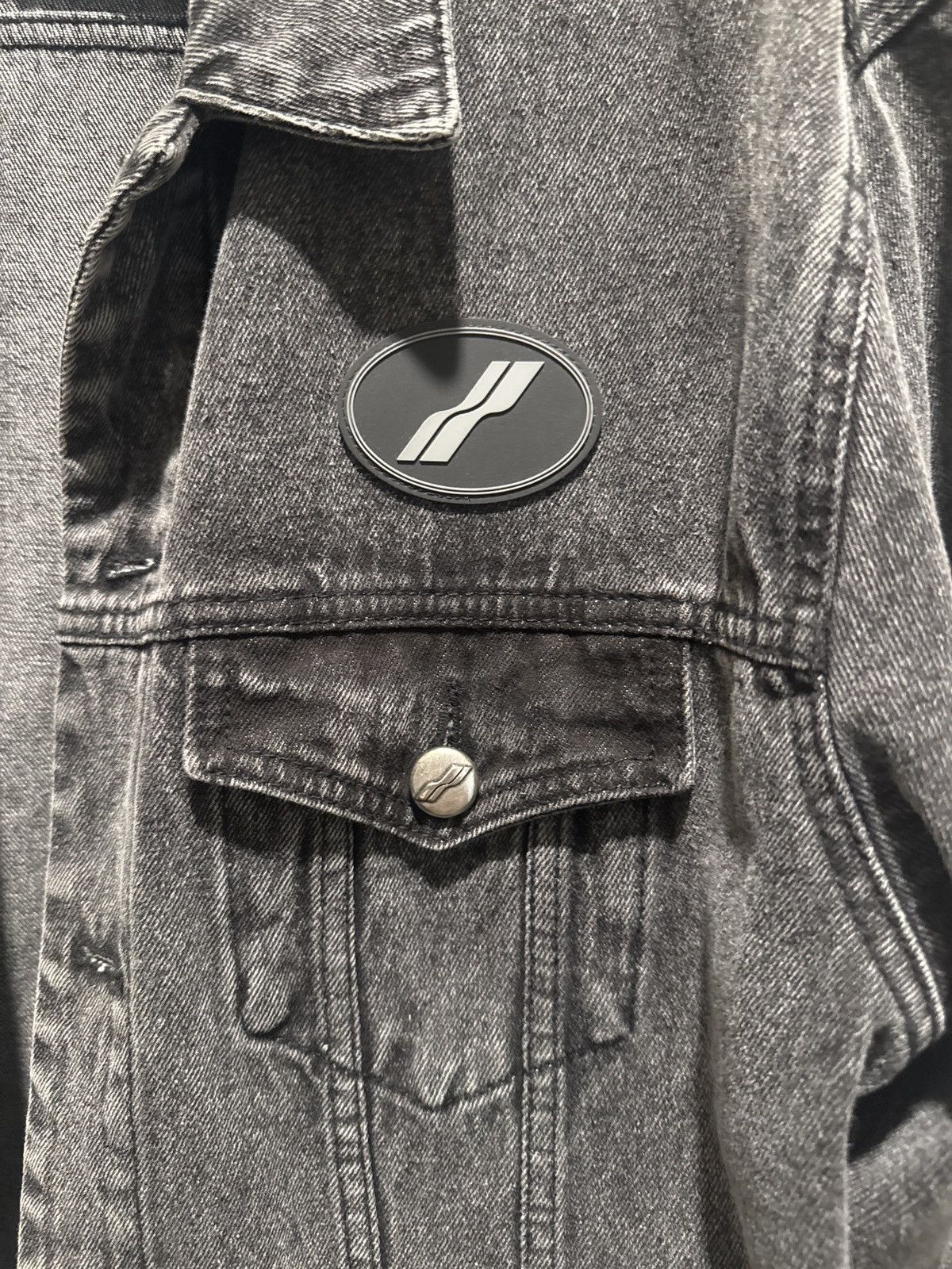 WE11DONE WE11DONE Black Washed Denim Jacket Trucker Oversized Size US S / EU 44-46 / 1 - 6 Thumbnail