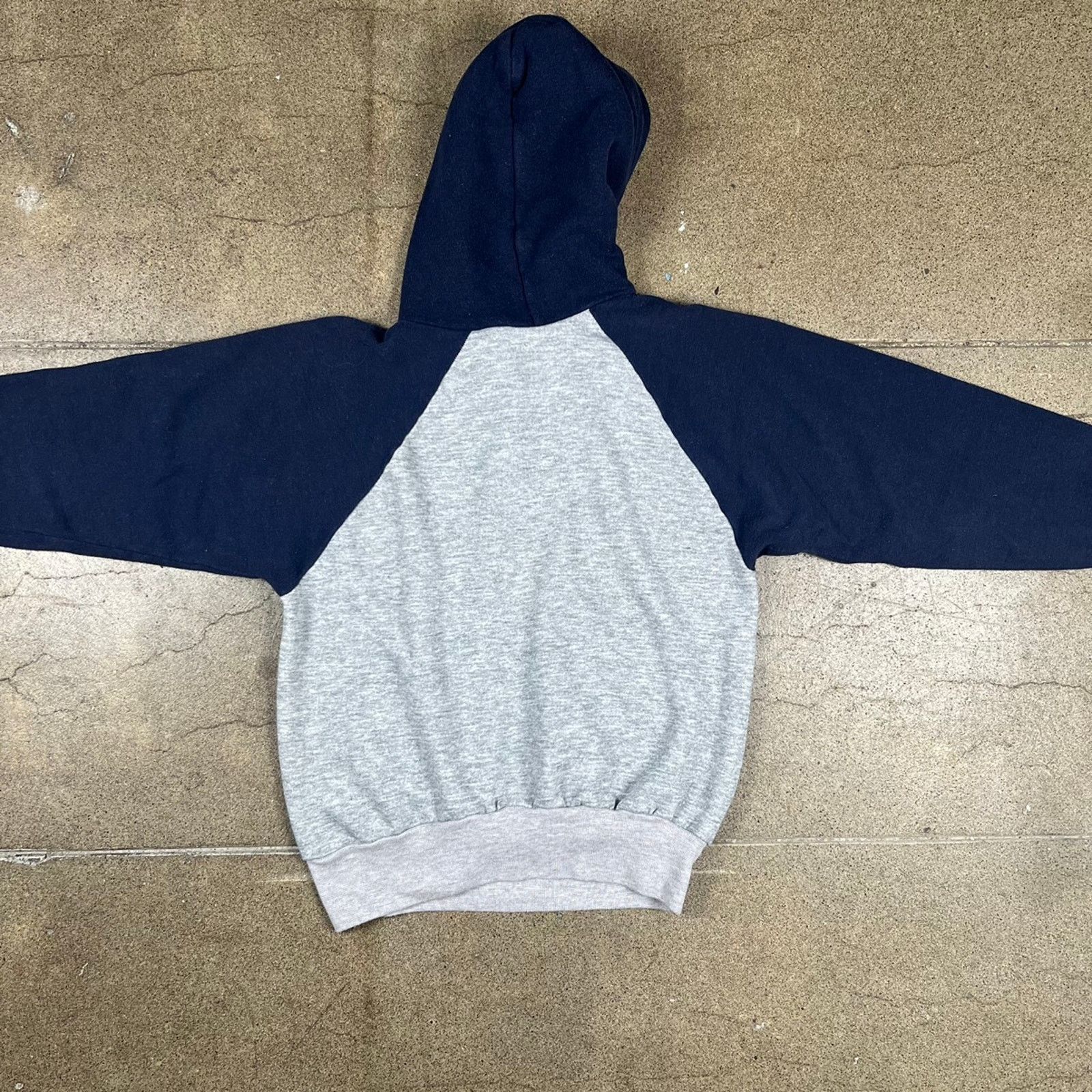 Nike × Vintage Vintage 80s Nike blue tag two tone quarter zip hoodie Size US S / EU 44-46 / 1 - 3 Thumbnail