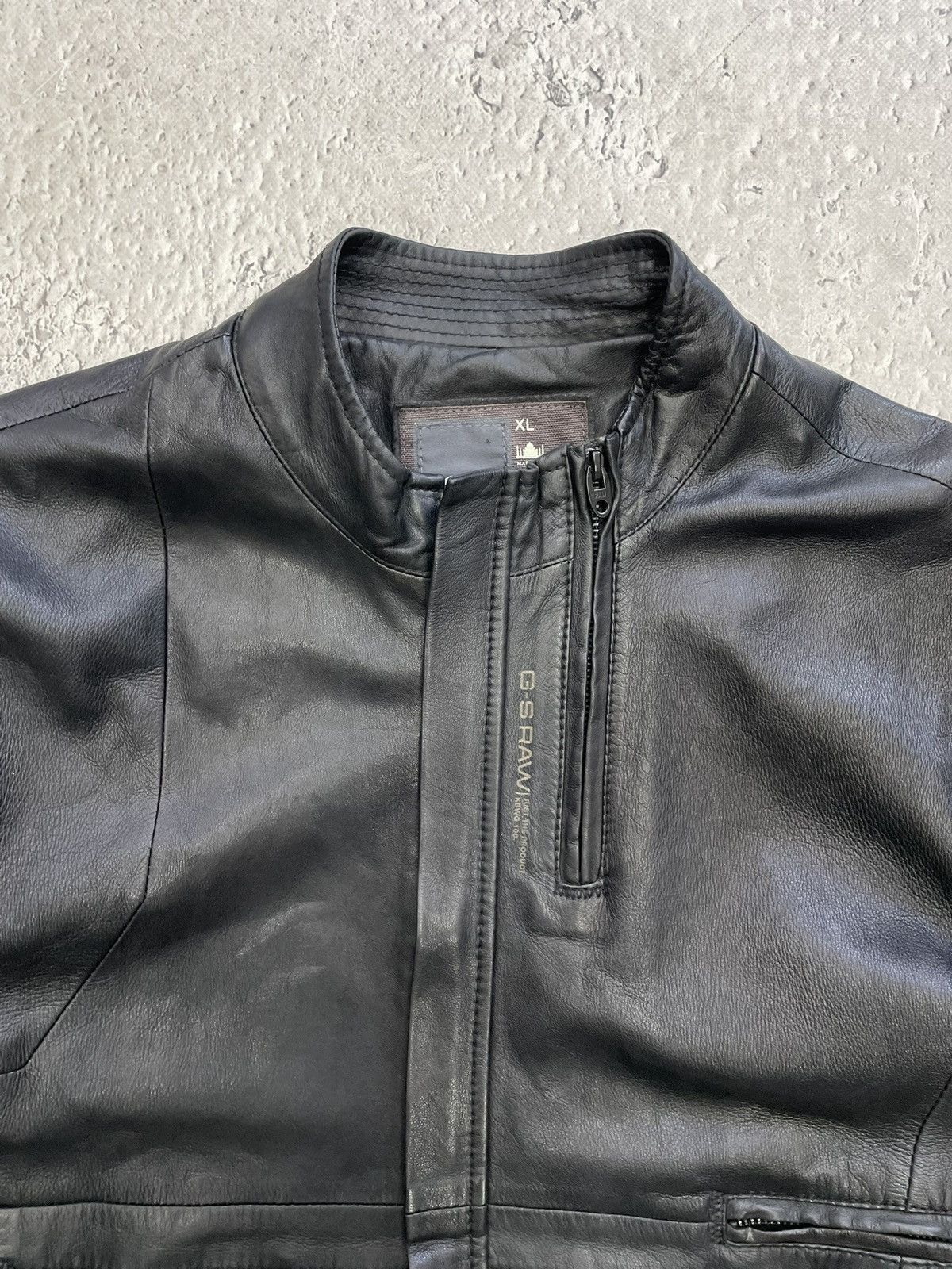 G-Star Rare slim 14thaddiction hype leather jacket 90s hype Size US XL / EU 56 / 4 - 3 Thumbnail