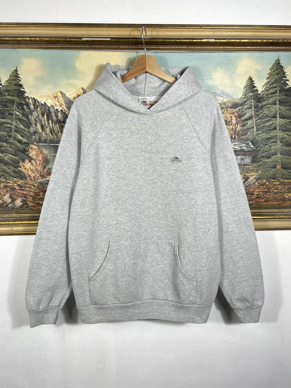Fruit Of The Loom × Vintage vintage y2k blank oversize baggy hoodie sweatshirt basic y2k Size US L / EU 52-54 / 3 - 1 Thumbnail