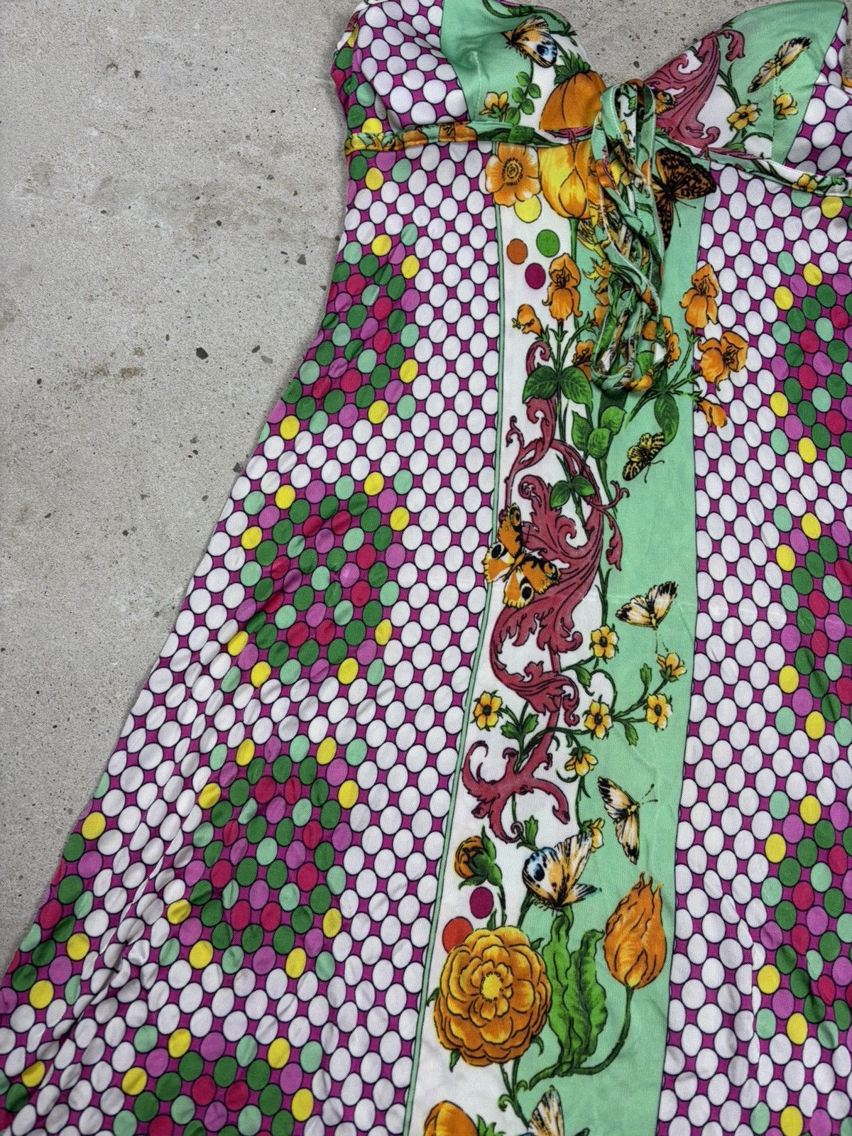 Versace Jeans Couture 2000s Gianni Versace Jeans Couture Floral Print Mini Dress Size M / US 6-8 / IT 42-44 - 5 Thumbnail
