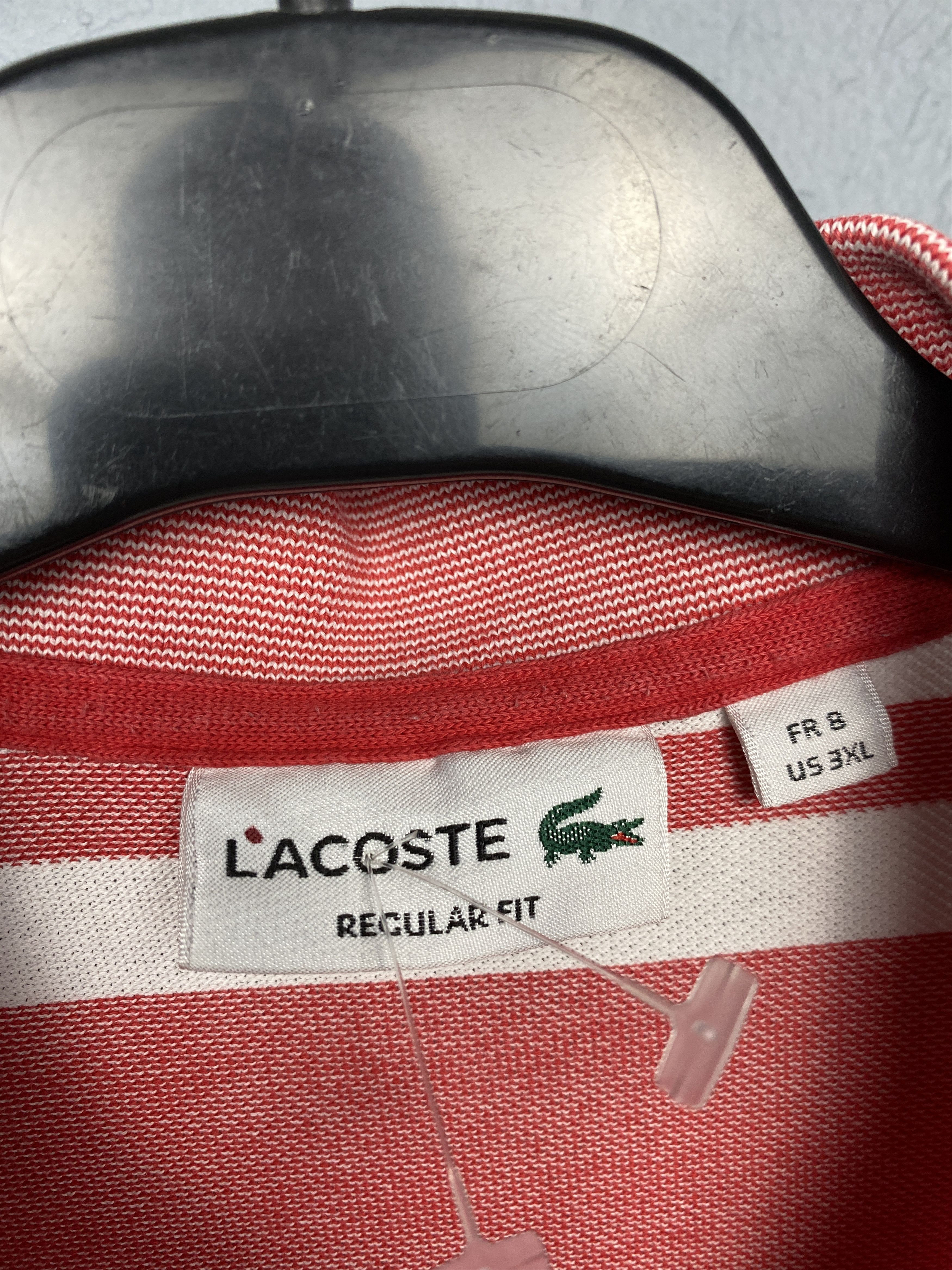 Lacoste Lacoste Vintage Mens Striped Polo Shirt Size US XXL / EU 58 / 5 - 4 Thumbnail