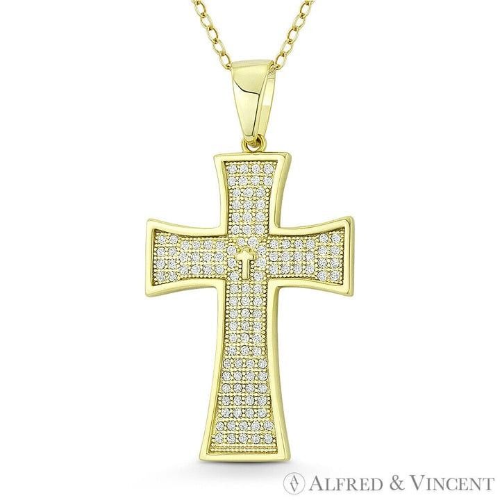 Other Pattee Heraldic Cross Cubic Zirconia 925 Sterling Silver Size ONE SIZE - 1 Preview