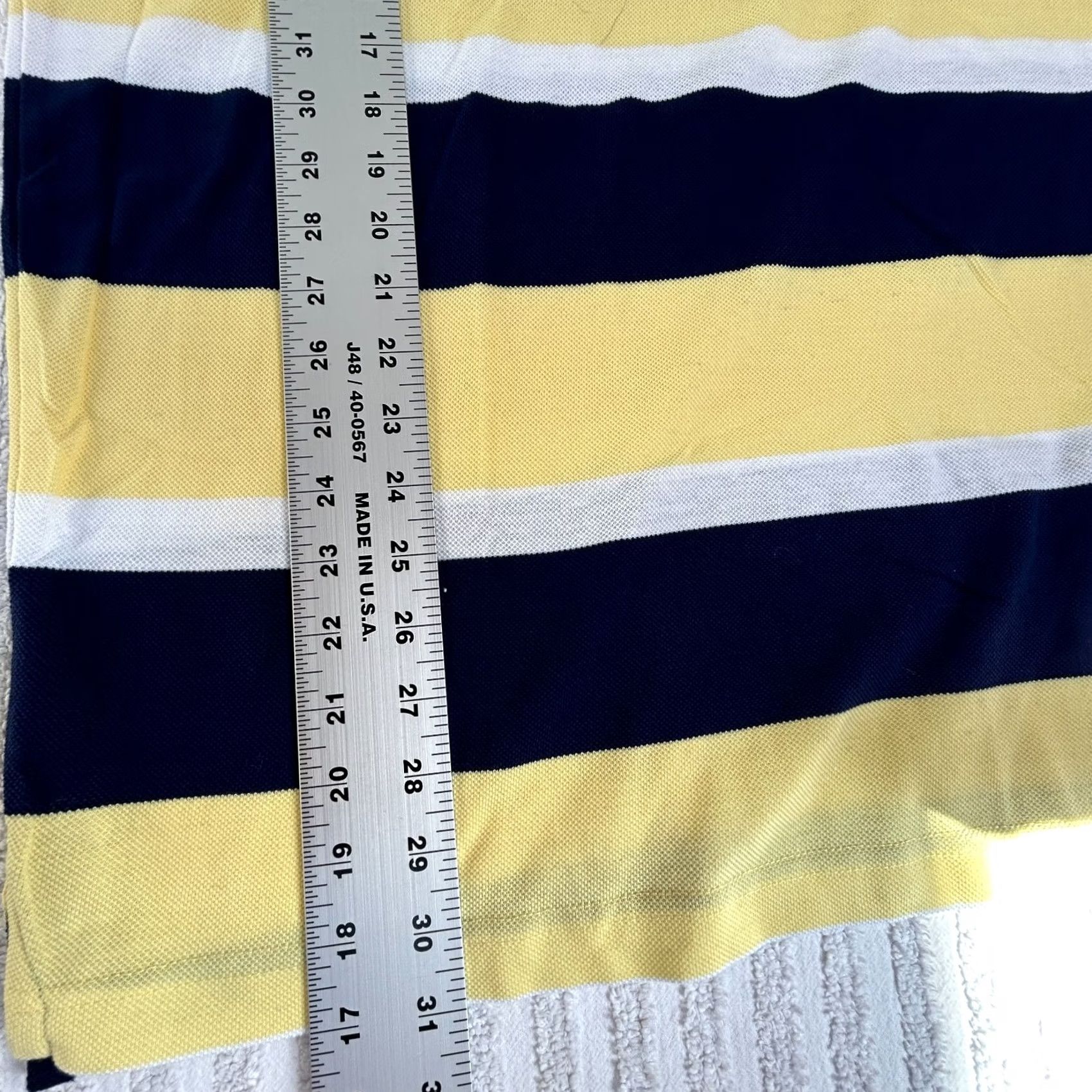 Vintage St. John's Bay Heritage Polo Mens XXL Yellow Striped Golf Shirt Cotton New Size US XXL / EU 58 / 5 - 7 Thumbnail