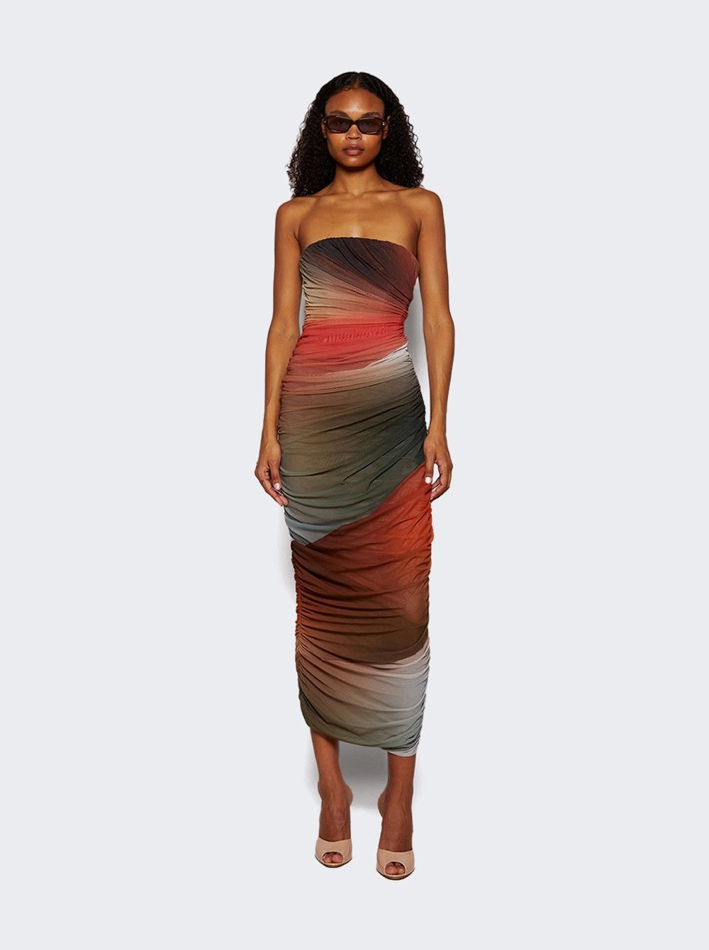 The Attico o1mle0526 Midi Dress in Multicolor Size S / US 4 / IT 40 - 3 Thumbnail