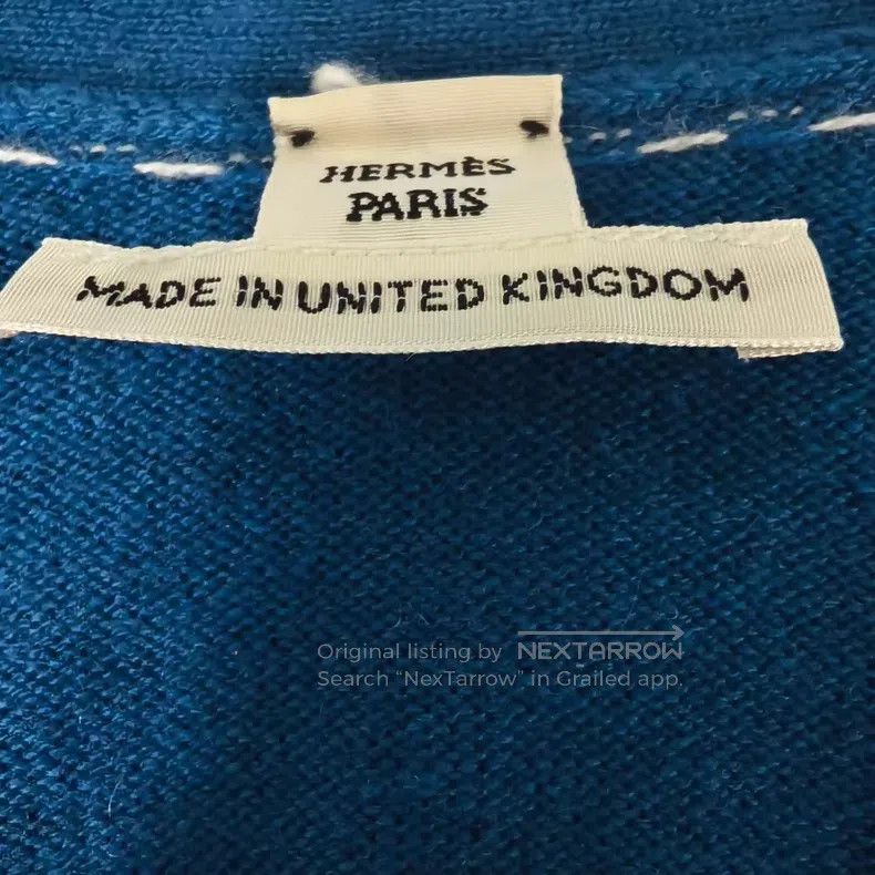 Hermes Hermes Blue Pig nose button cashmere cardigan Size XS / US 0-2 / IT 36-38 - 3 Thumbnail