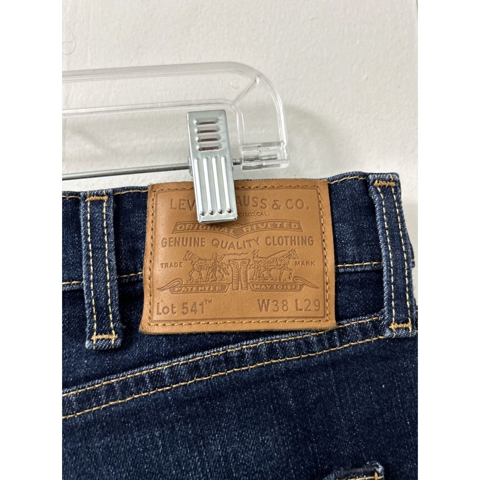 Levi's Levi's Premium Big E 541 Jeans Mens 38x29 Dark Blue Denim Athletic Straight Regular Size Size US 38 / EU 54 - 7 Thumbnail
