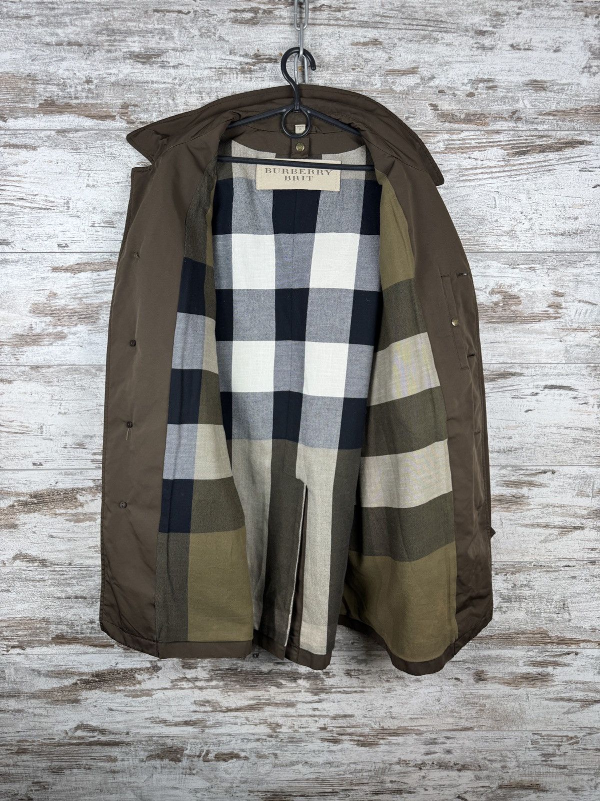 Burberry × Vintage Mens Burberry Brit brown coat trench jacket luxury brown Size US XL / EU 56 / 4 - 17 Thumbnail