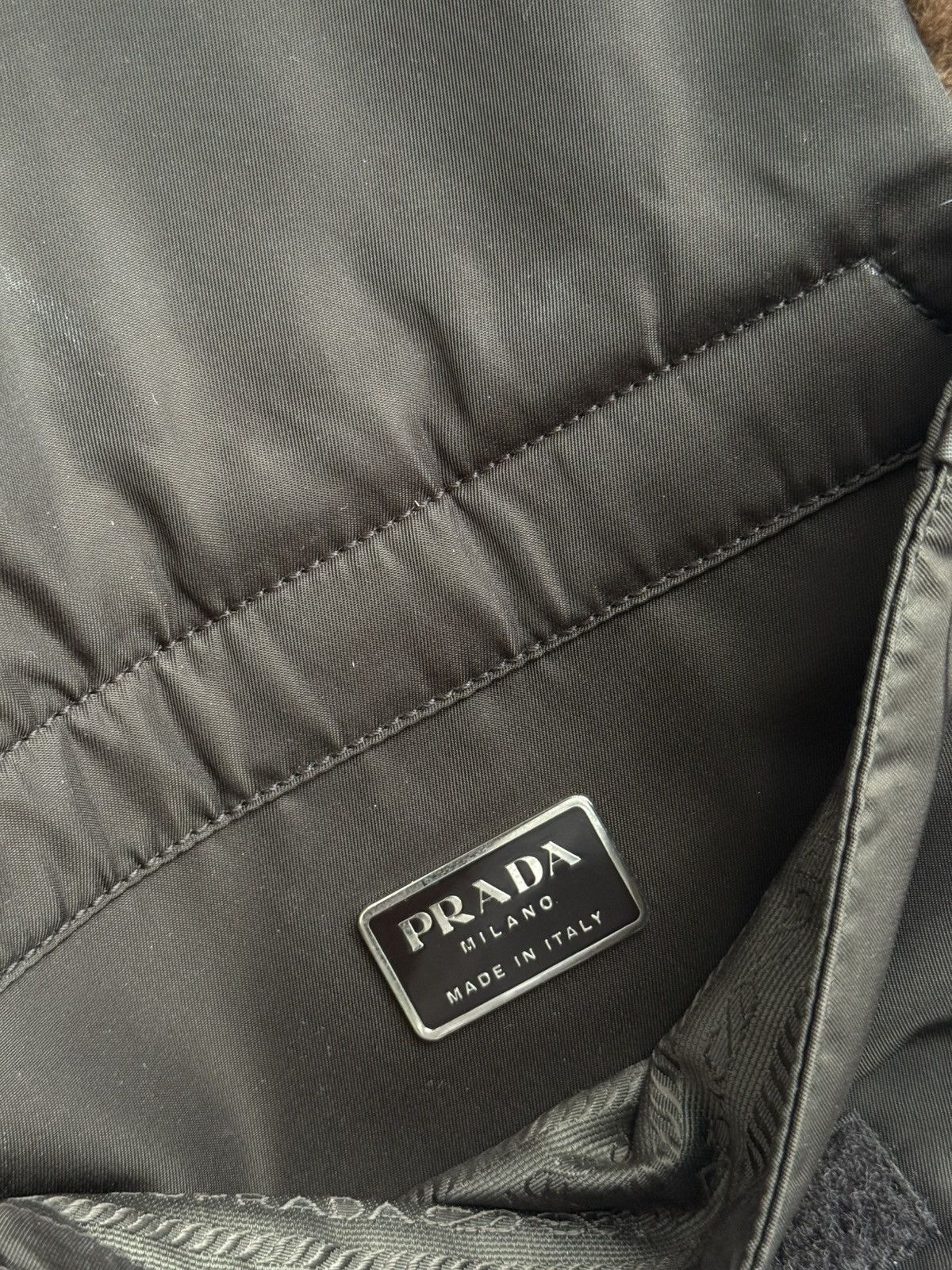 Prada F/W 1999 Prada Mink Fur Brown Logo Cross Body Nylon Bag Size ONE SIZE - 6 Thumbnail