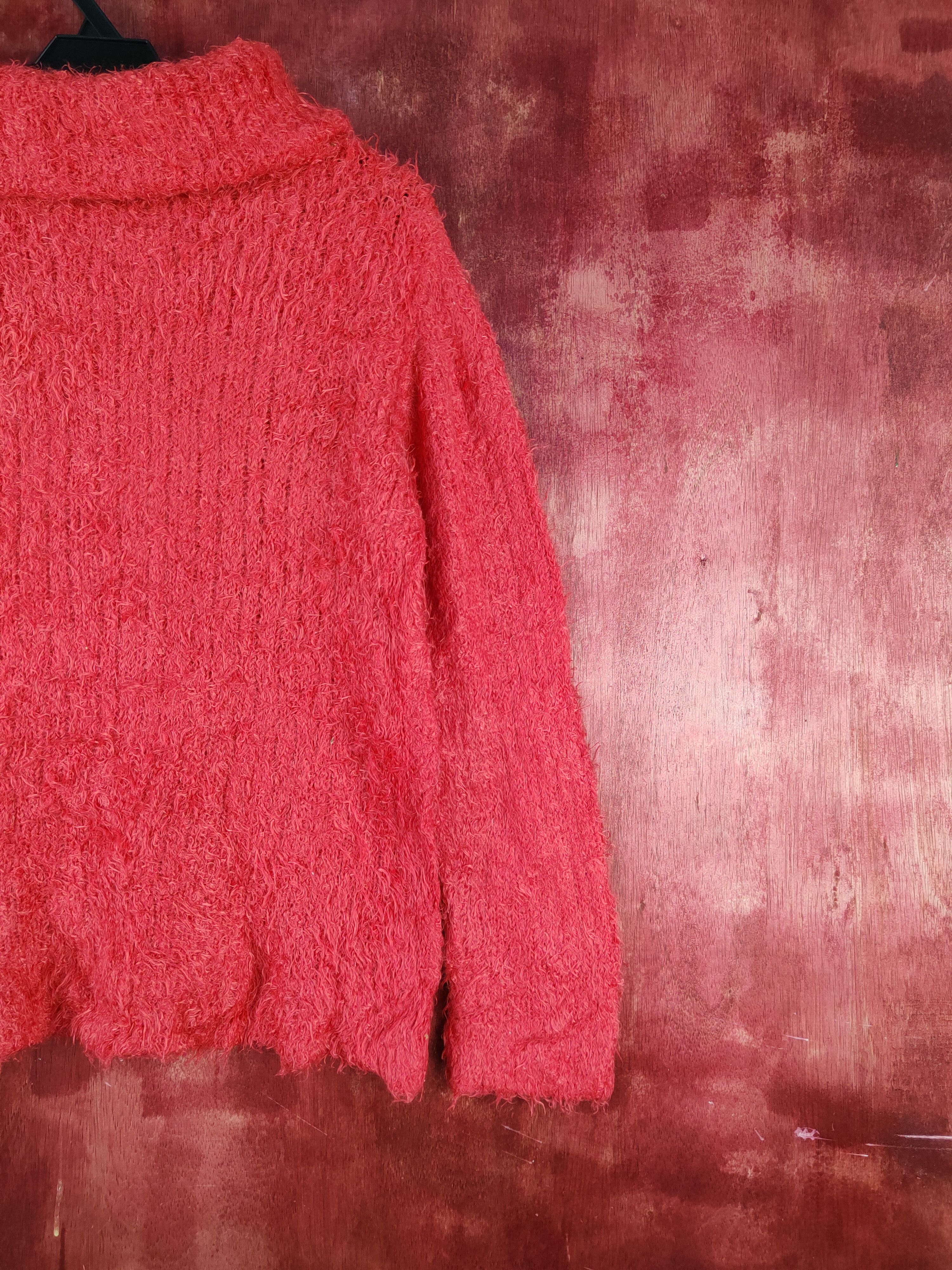 Homespun Knitwear × Japanese Brand × Vintage Chocol Raffine Robe Red Fur Mohair Knitwear #S2093 Size M / US 6-8 / IT 42-44 - 9 Thumbnail