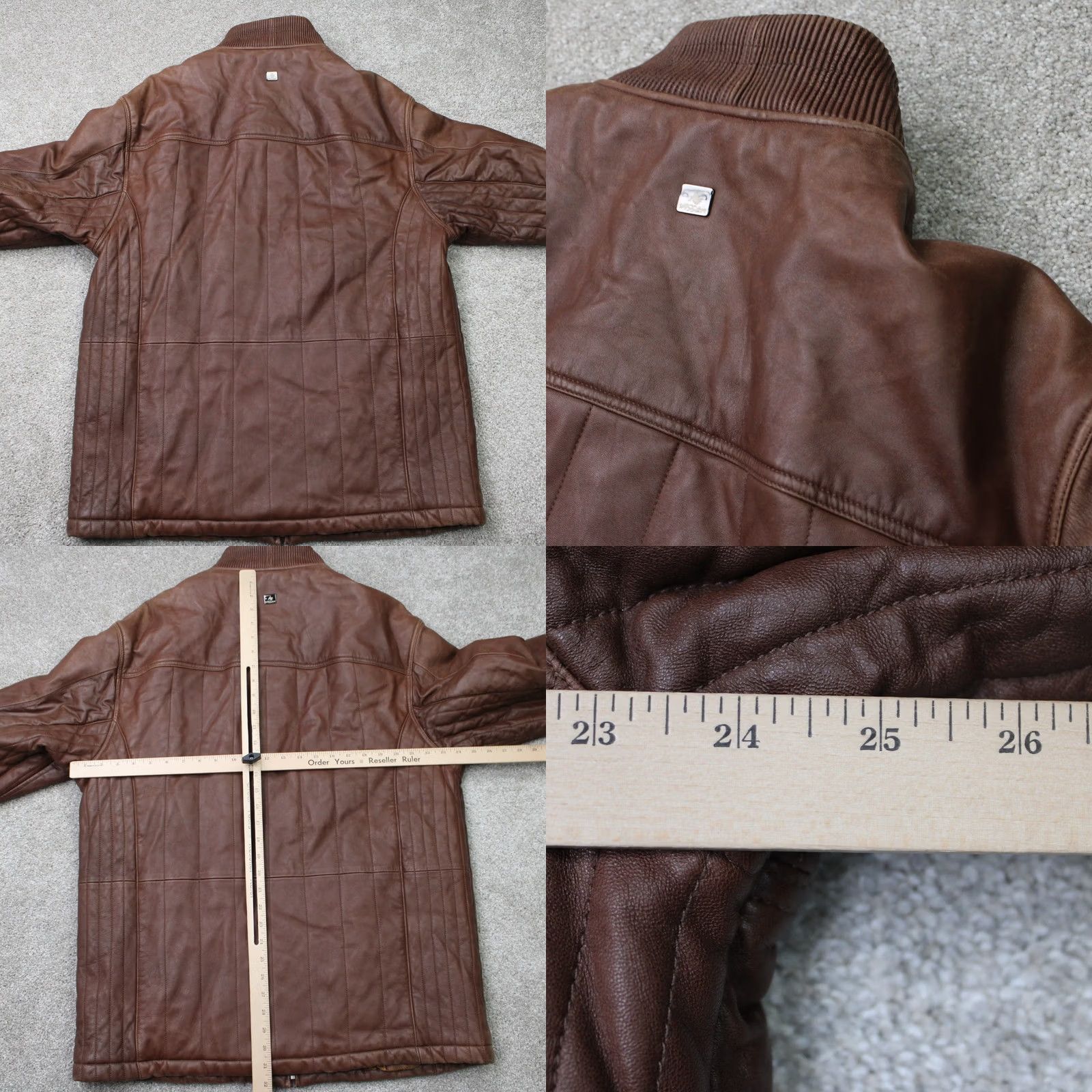 Vintage Al Wissam Leather Jacket Mens 50 Brown Full Zip Lined Pockets Coat Jacket Size US M / EU 48-50 / 2 - 10 Thumbnail