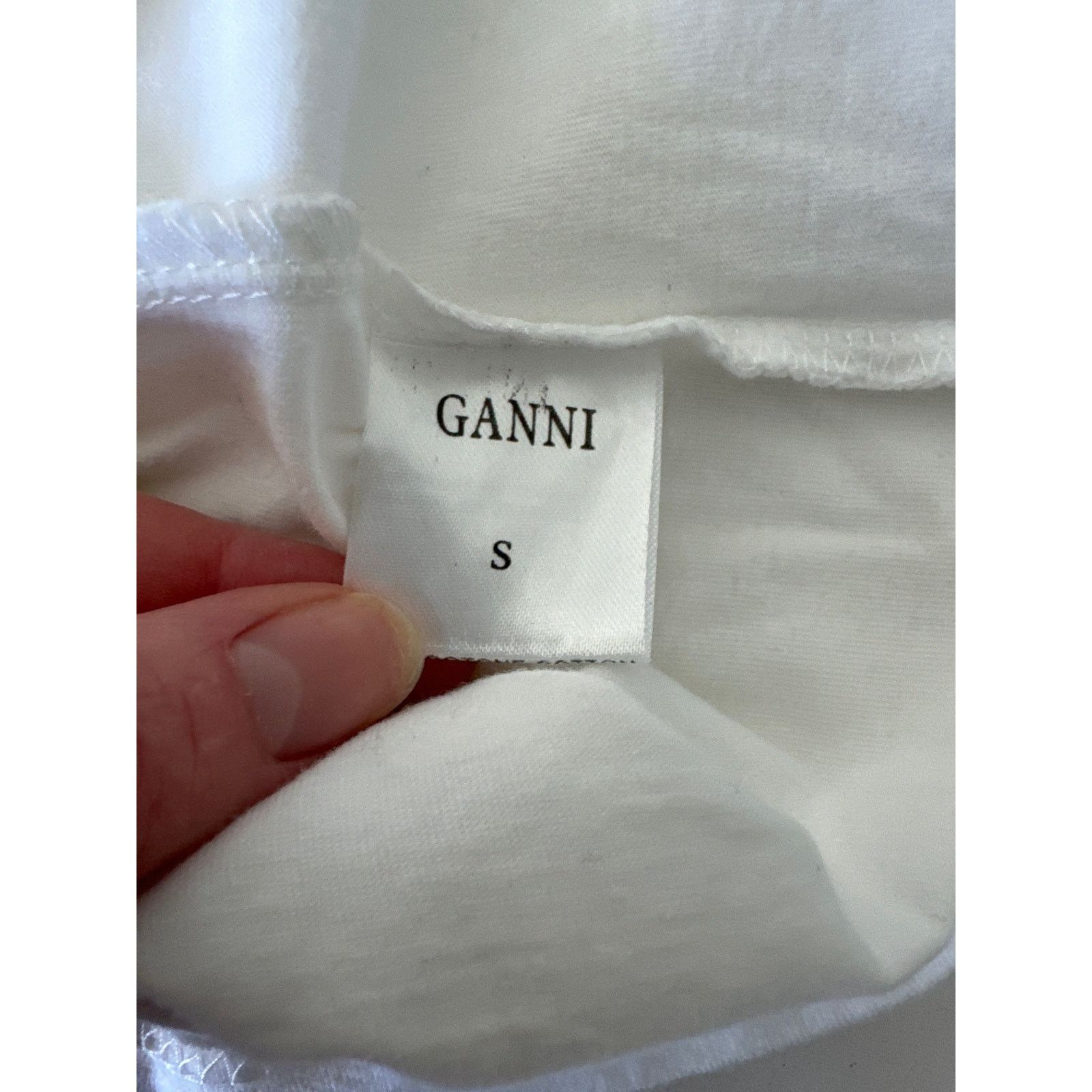 Ganni GANNI Cotton Berkley Tee "Space Shake" T Shirt Size SMALL Size S / US 4 / IT 40 - 4 Thumbnail
