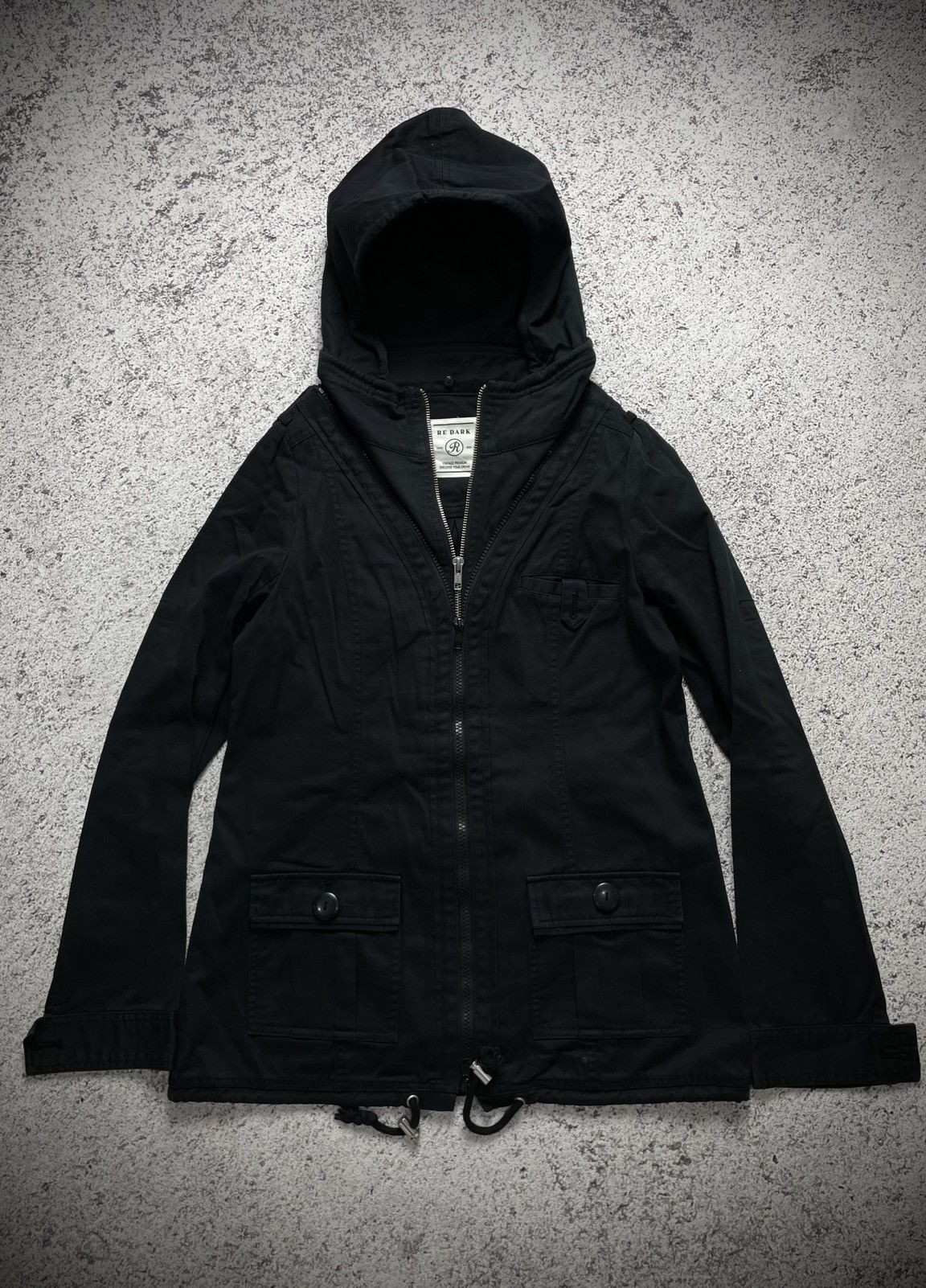 If Six Was Nine 2000s Re dark - Apocalypse 2way hooded Gothic Jacket Vkei Size US M / EU 48-50 / 2 - 1 Thumbnail
