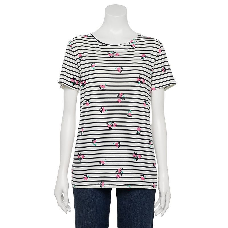 Croft & Barrow Women's Croft & Barrow Essential Crewneck Tee, Size: Medium, Size M / US 6-8 / IT 42-44 - 2 Thumbnail