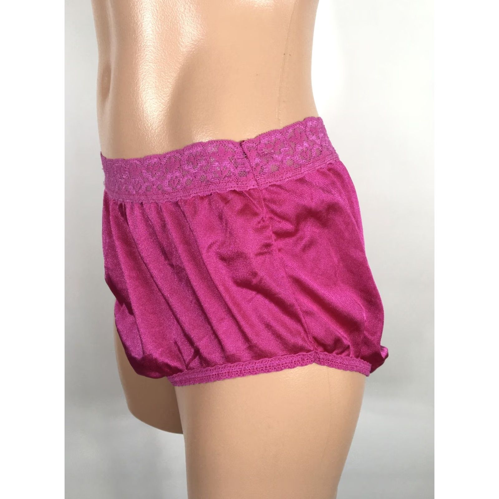 Fruit Of The Loom VTG 1980s Mushroom Gusset Granny Nylons Ladies Pink LACE Sheer Nylon Sock Panties 7 Caribbean Haiti Fruit of the Loom Womens Size 28" / US 6 / IT 42 - 3 Thumbnail