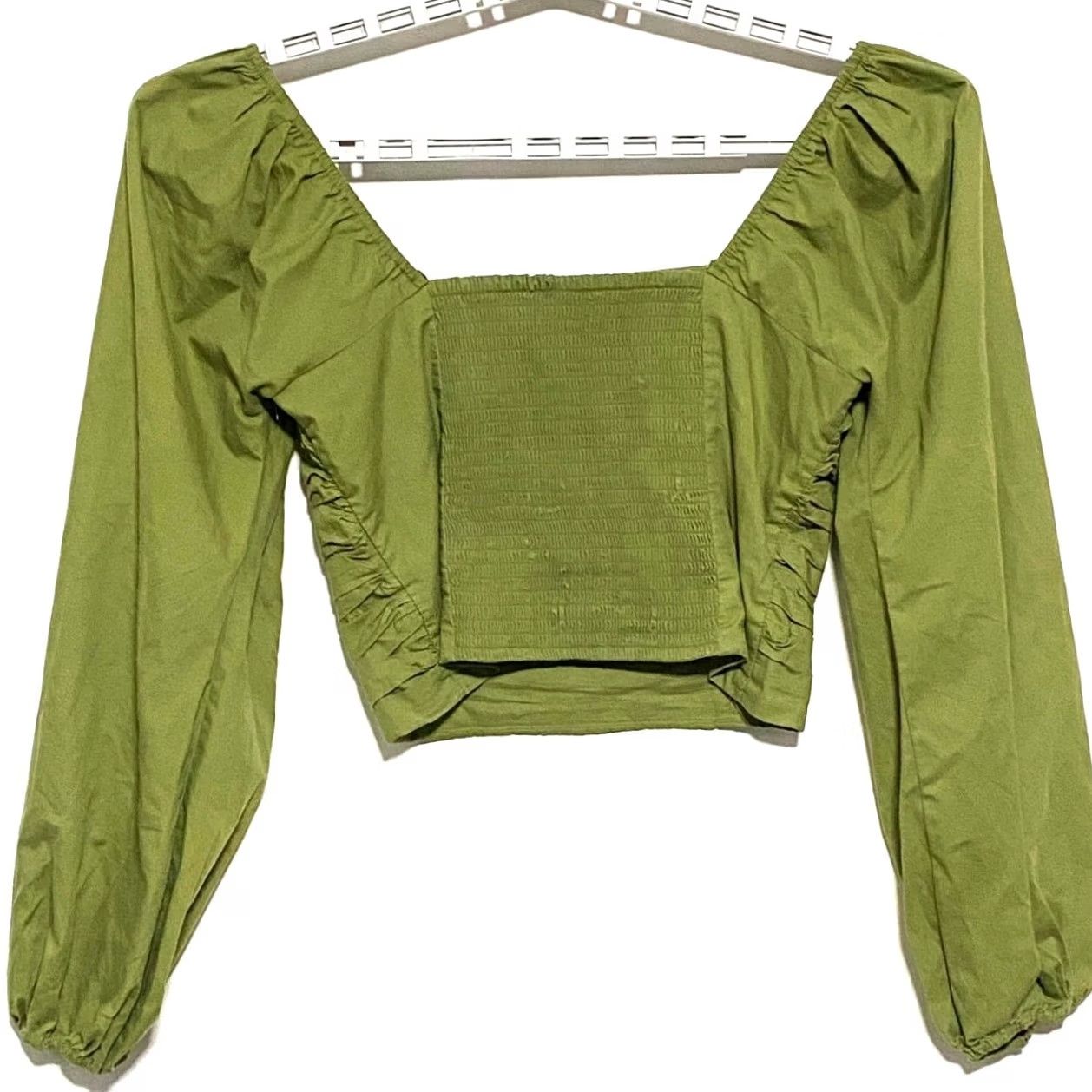Abercrombie & Fitch Abercrombie Green Crop Top M Size Regular Cozy Cowgirl Size M / US 6-8 / IT 42-44 - 2 Thumbnail