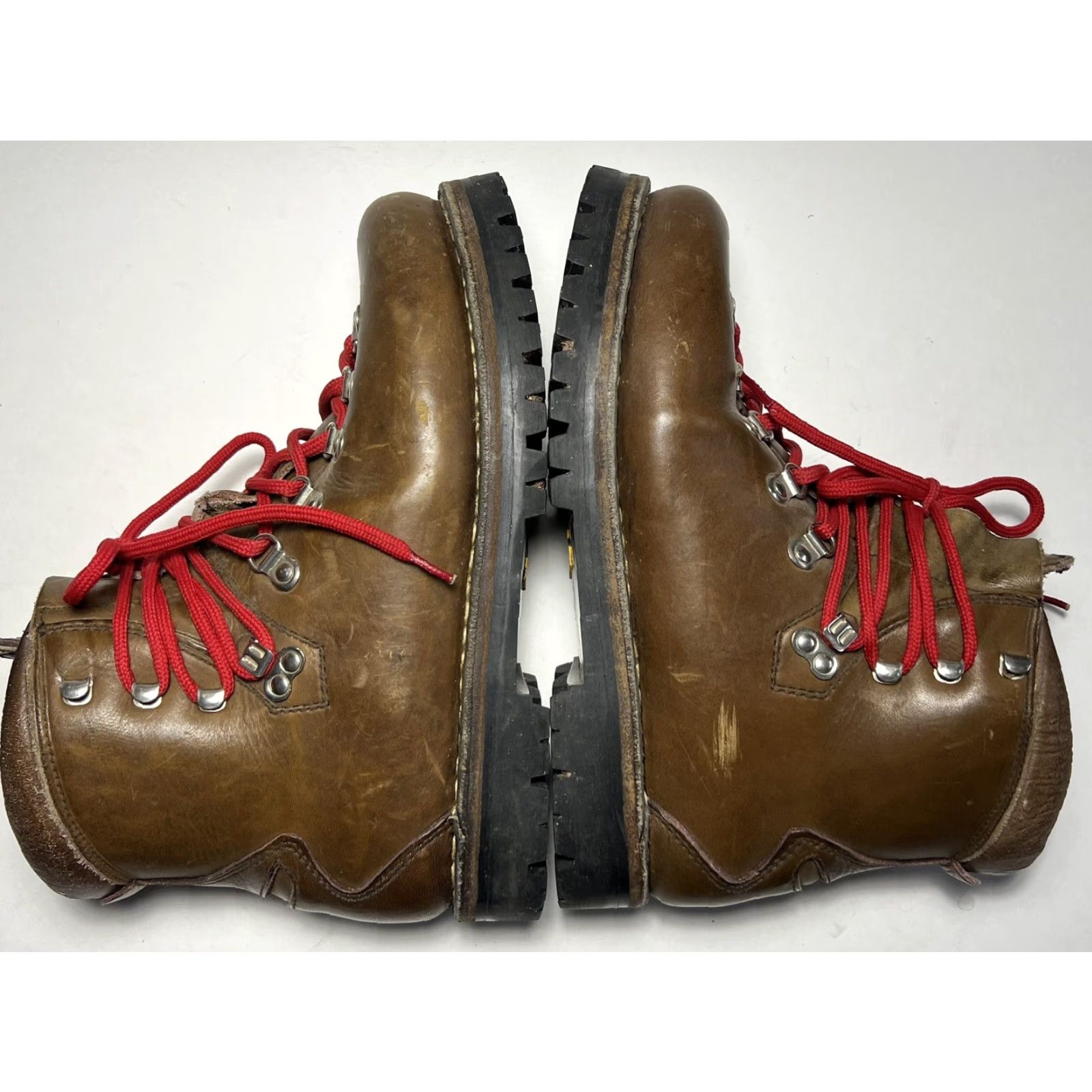 Vintage VINTAGE Galipier Leather Mountaineer Hiking Boots Italy MENS 8.5 Brown Lace Up Boots Men Size US 9 / EU 42 - 6 Thumbnail