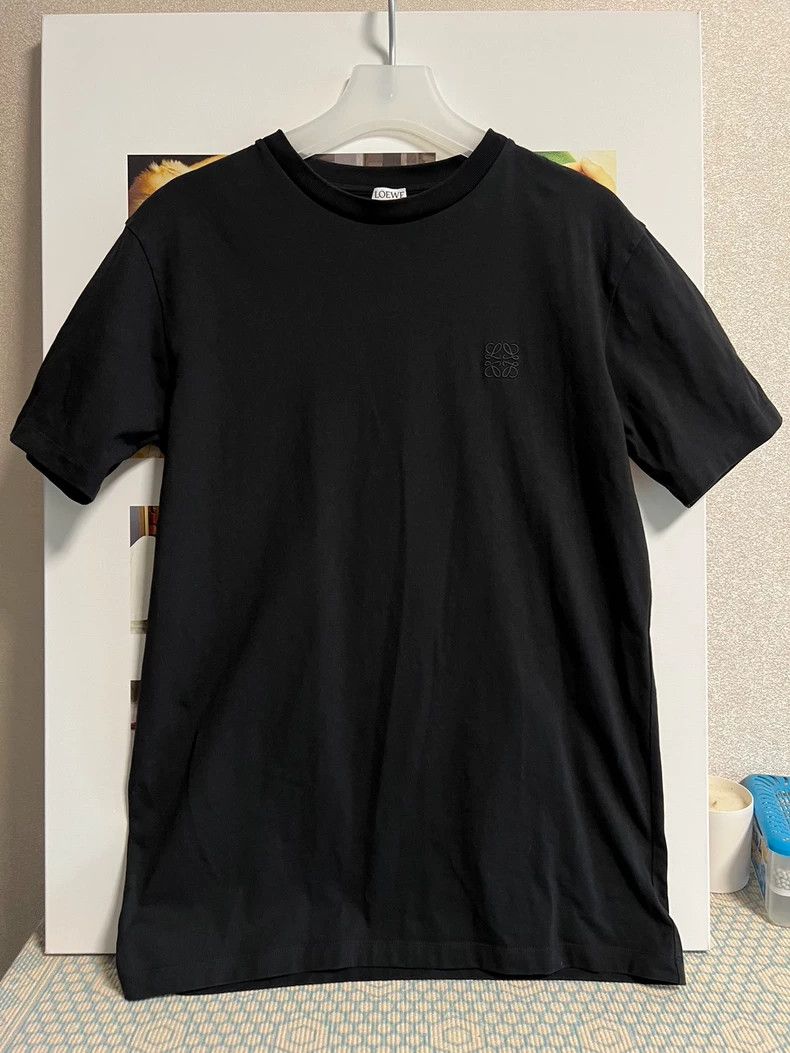Loewe LOEWE Black embroidered logo short sleeve T-shirt Size XS / US 0-2 / IT 36-38 - 1 Thumbnail