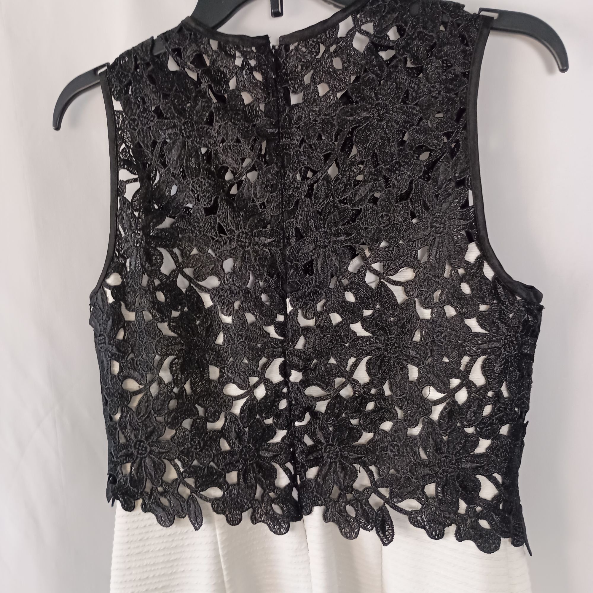 Other Joanna Chen New York Black Lace Overlay Cocktail Party Dress Size M / US 6-8 / IT 42-44 - 7 Thumbnail