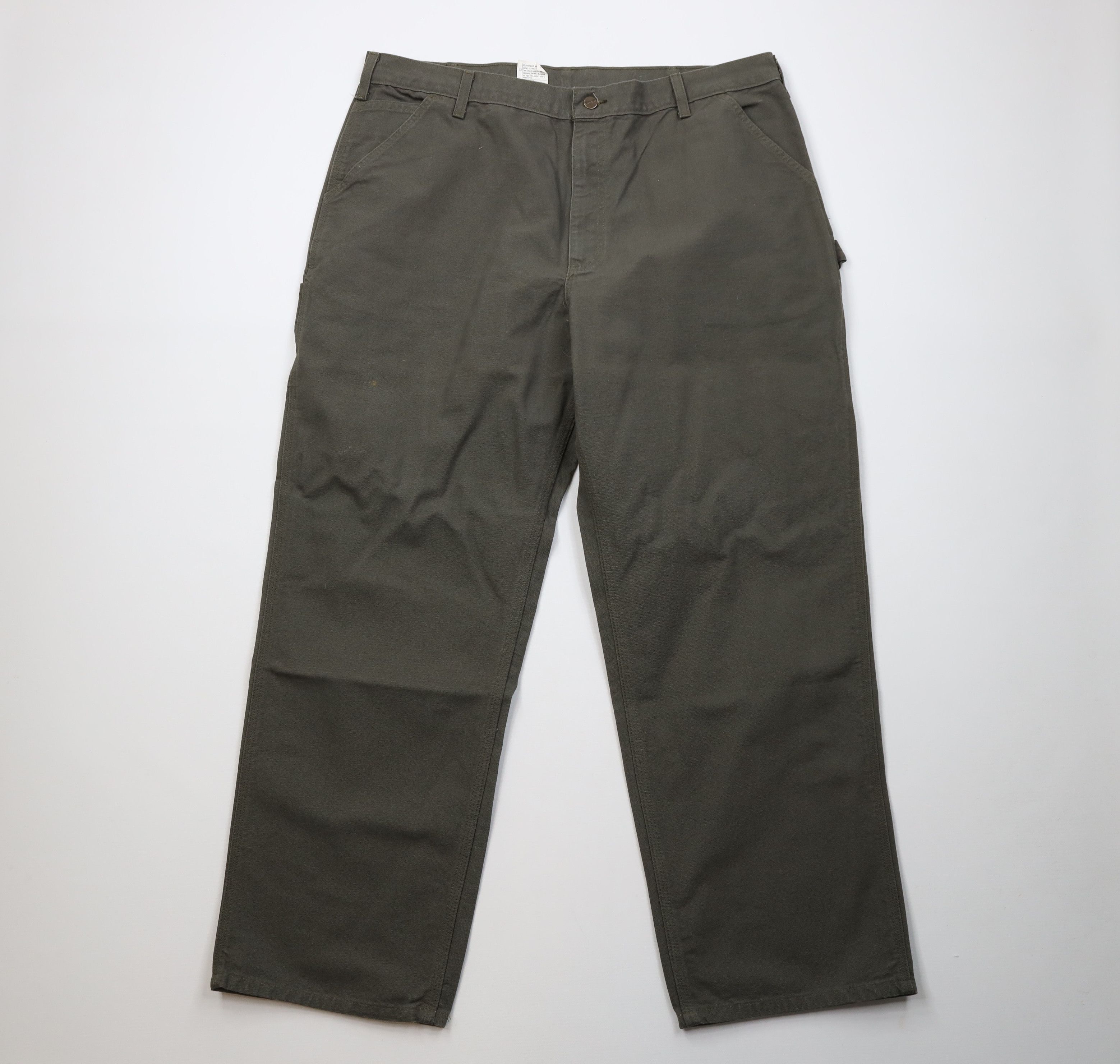 Carhartt Vintage Y2K Carhartt Wide Leg Dungaree Pants Moss Green Size US 42 / EU 58 - 1 Thumbnail