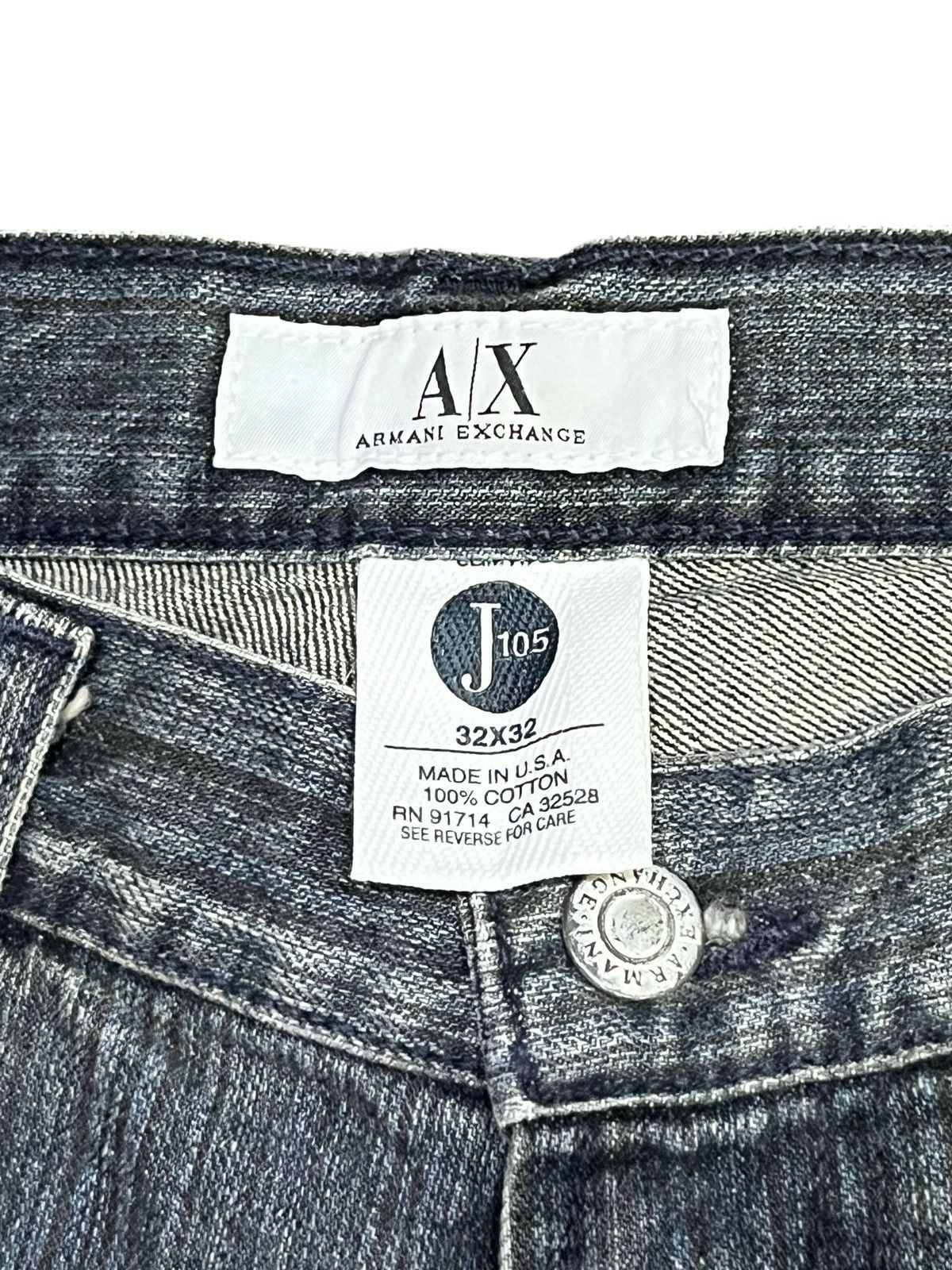 Armani Exchange Armani Exchange USA-Made Pinstripe Flare Denim - Rare Find Size US 31 - 10 Thumbnail