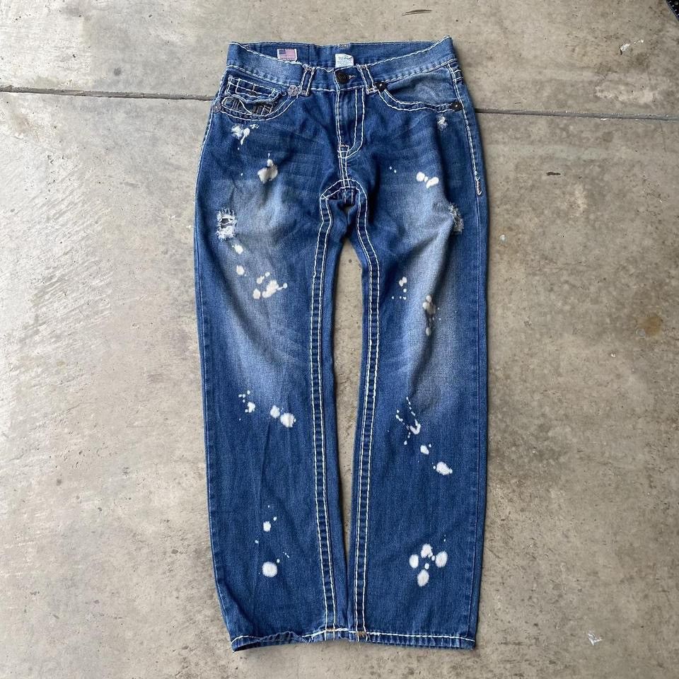 True Religion Vintage True Religion Designer denim jeans. USA bleach tears Size US 33 - 3 Thumbnail