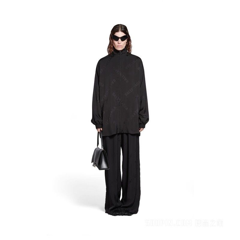 Balenciaga o1s1wg110126 Bal Diagonal Allover Fluid Tracksuit Jacket Size M / US 6-8 / IT 42-44 - 3 Thumbnail
