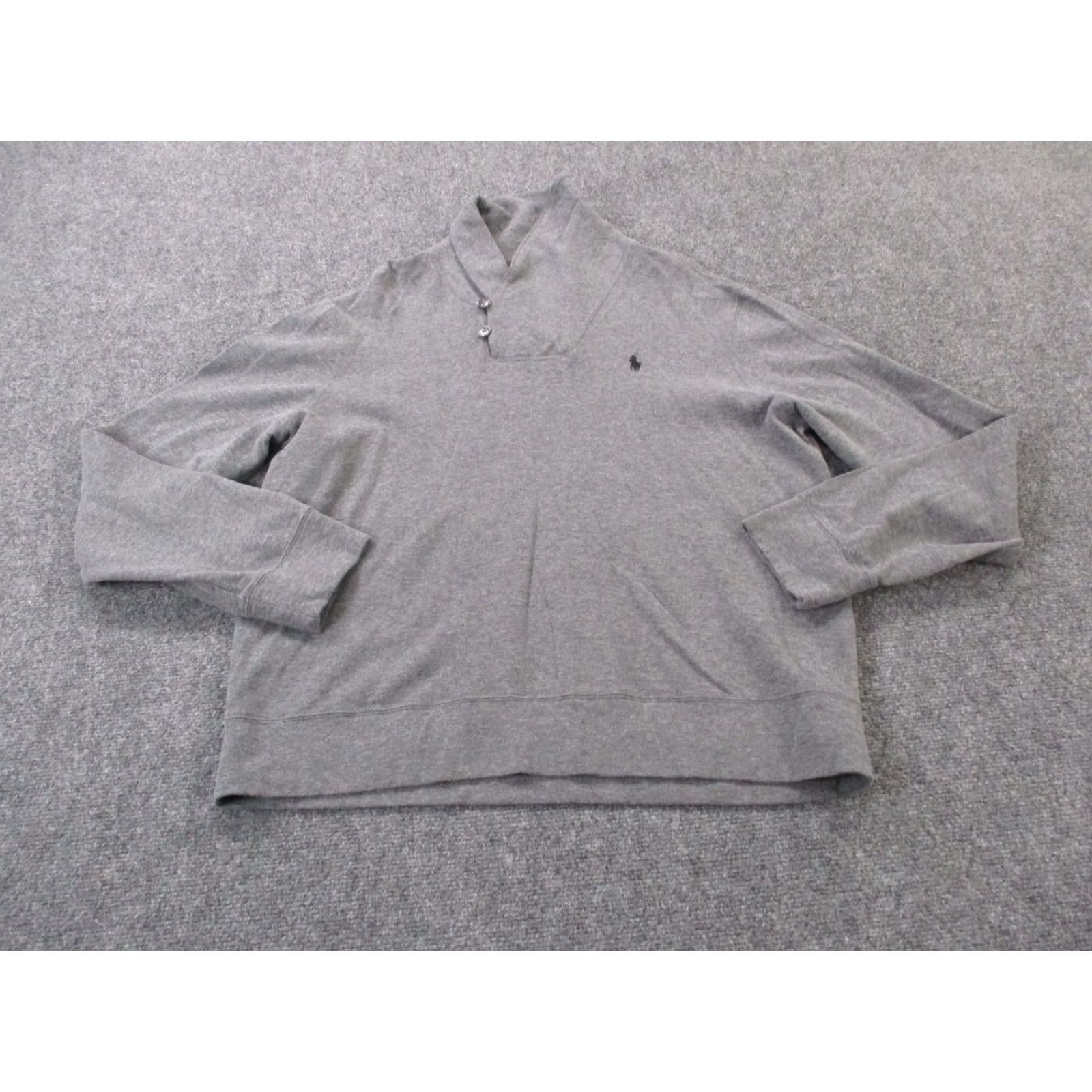 Polo Ralph Lauren Polo Ralph Lauren Sweater Mens L Gray Pullover Knit Logo Casual Size US L / EU 52-54 / 3 - 2 Thumbnail