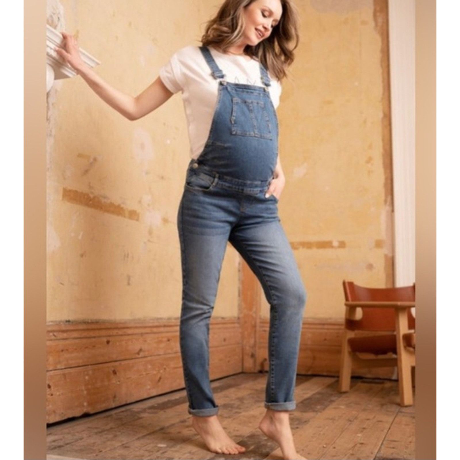 Other Seraphine Maternity Overall Denim Dungarees Trav Light 6 Size US L / EU 52-54 / 3 - 7 Thumbnail