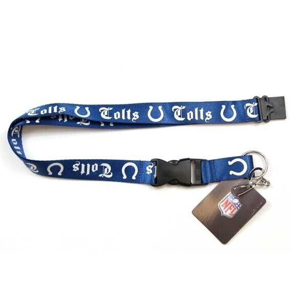 Other INDIANAPOLIS COLTS Lanyard Keychain 2 Sided Old English Font Size ONE SIZE - 1 Preview