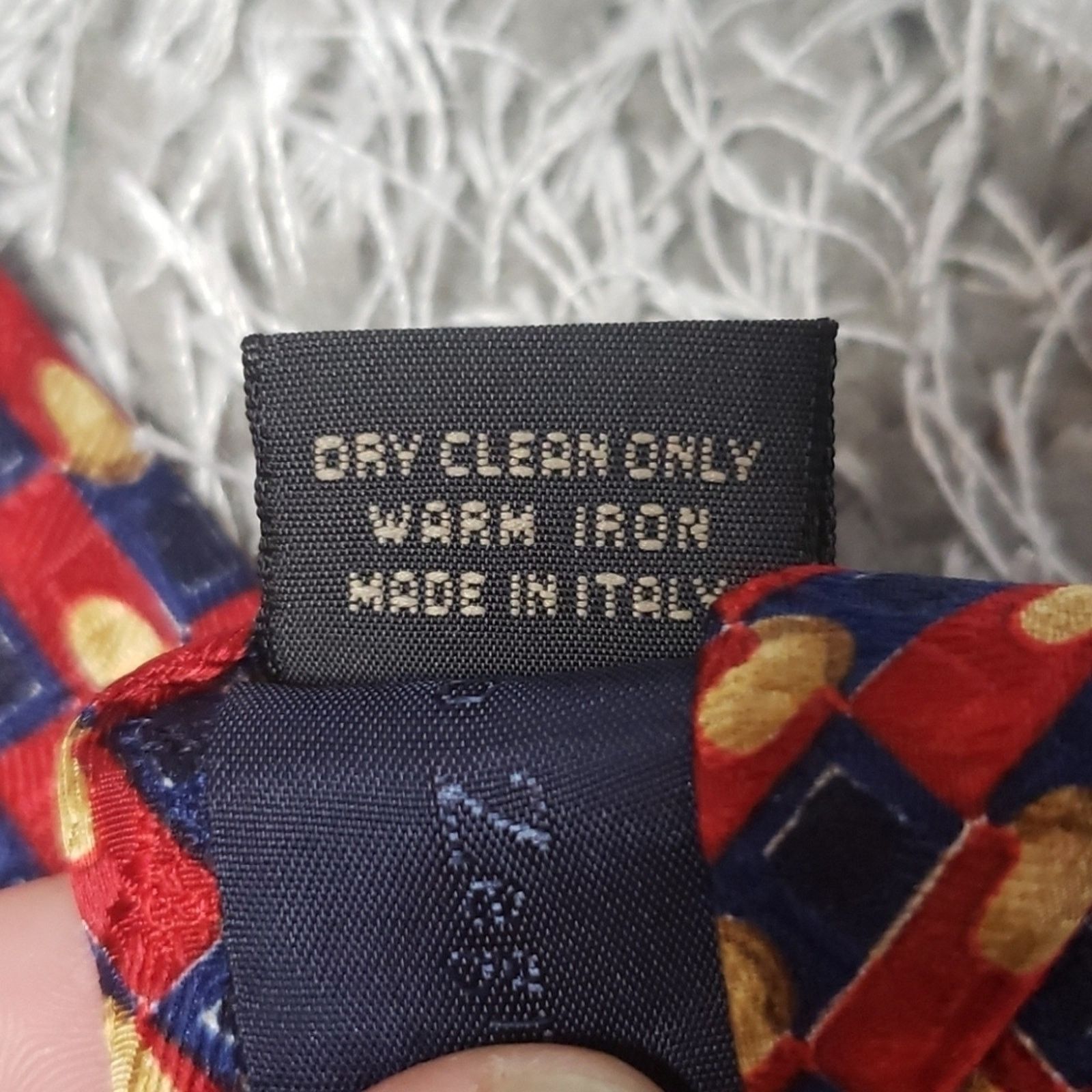 Ermenegildo Zegna Ermenegildo Zegna Geometric Red & Blue 100% Silk Tie Size ONE SIZE - 8 Thumbnail