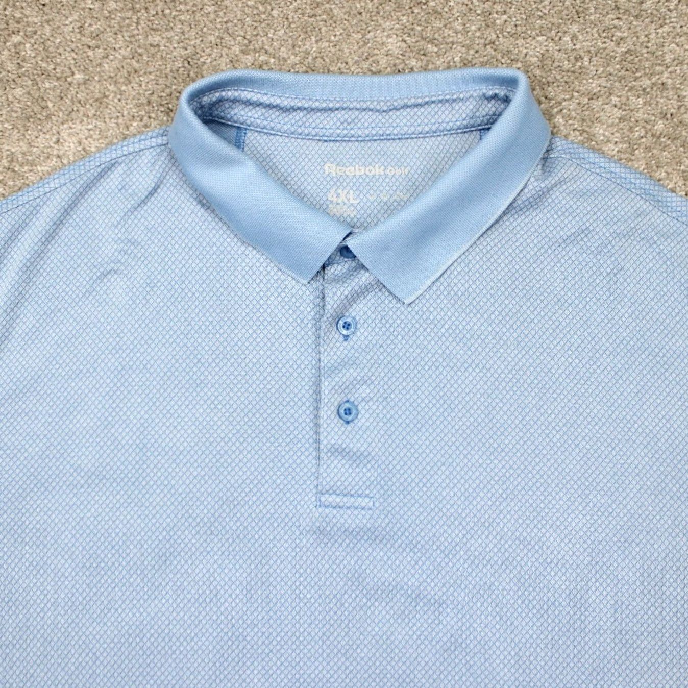 Reebok Reebok Golf Polo Shirt Mens 4XL XXXXL Blue Rayon/Polyester S/S Pullover Polo Shirt Regular Fit Blue Golf 4XL Mens Size US XXL / EU 58 / 5 - 5 Thumbnail