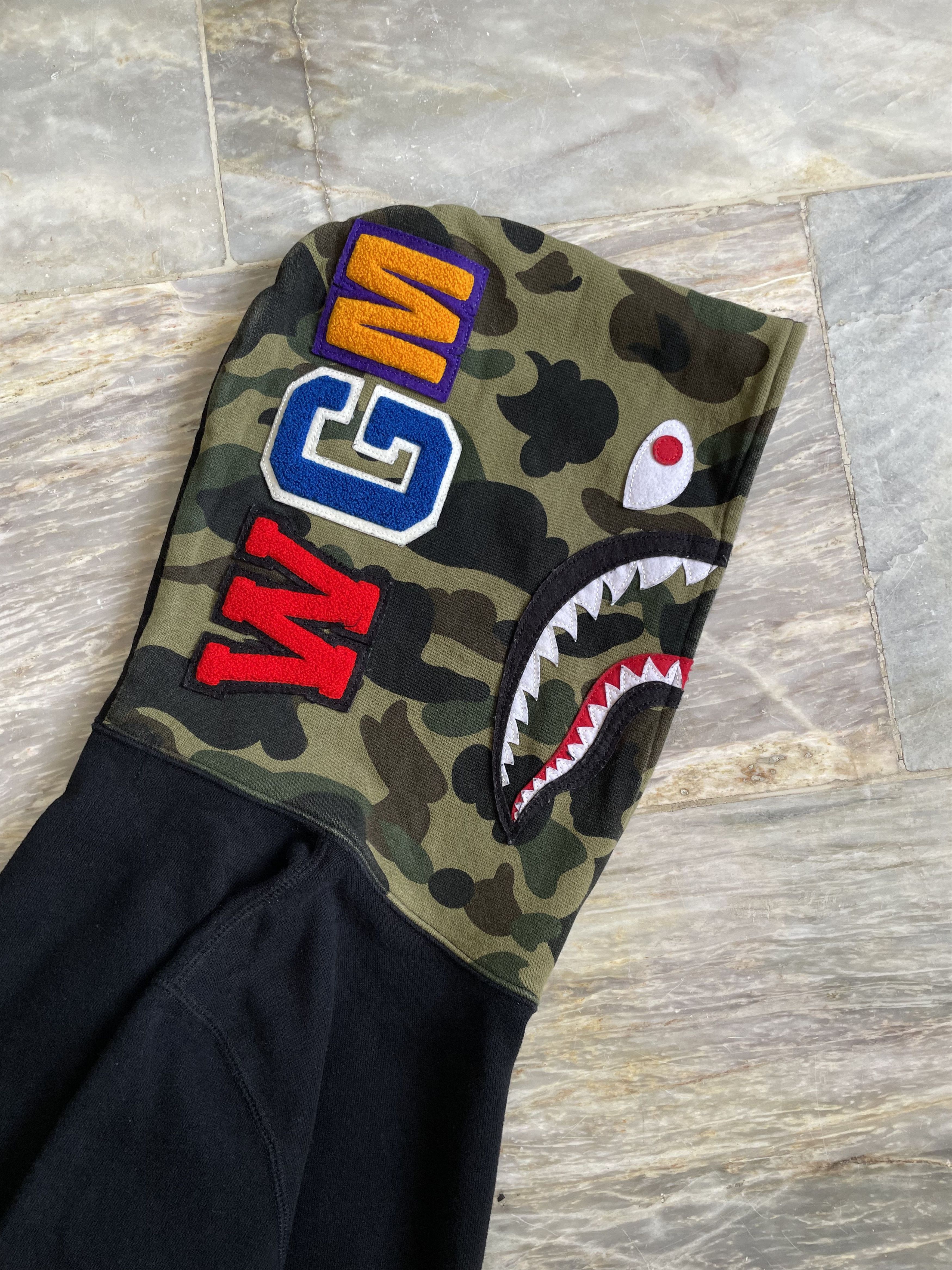 Bape Shark Half Camo Pullover Hoodie
