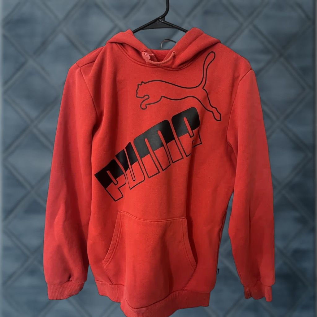 Puma Puma Hoodie Pullover Mens S Red Logo Front Kangaroo Pocket Front Size US S / EU 44-46 / 1 - 1 Thumbnail