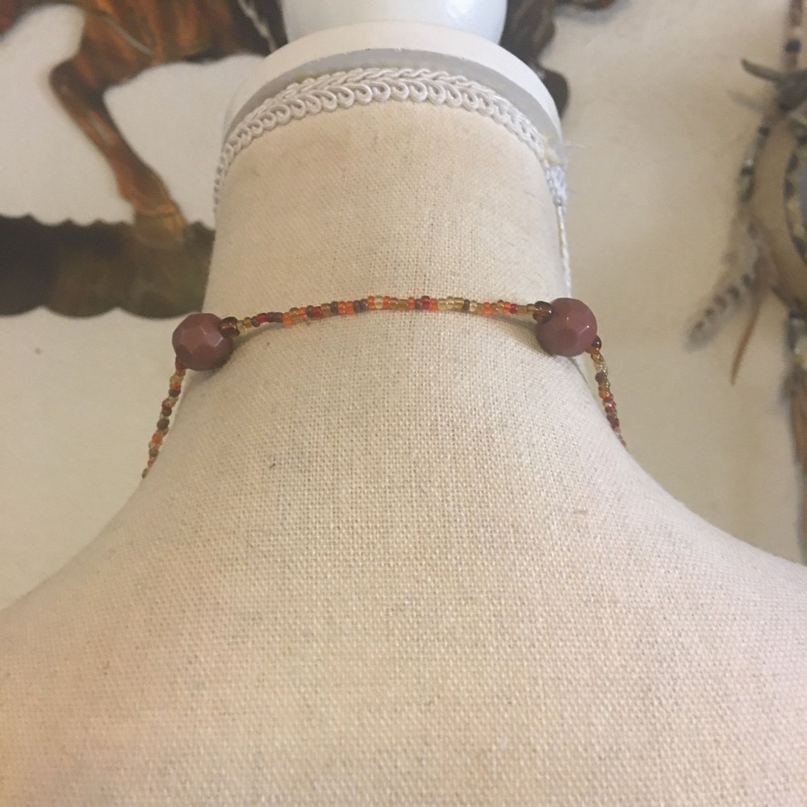 Vintage Vintage faceted bead seed bead long necklace Size ONE SIZE - 5 Thumbnail