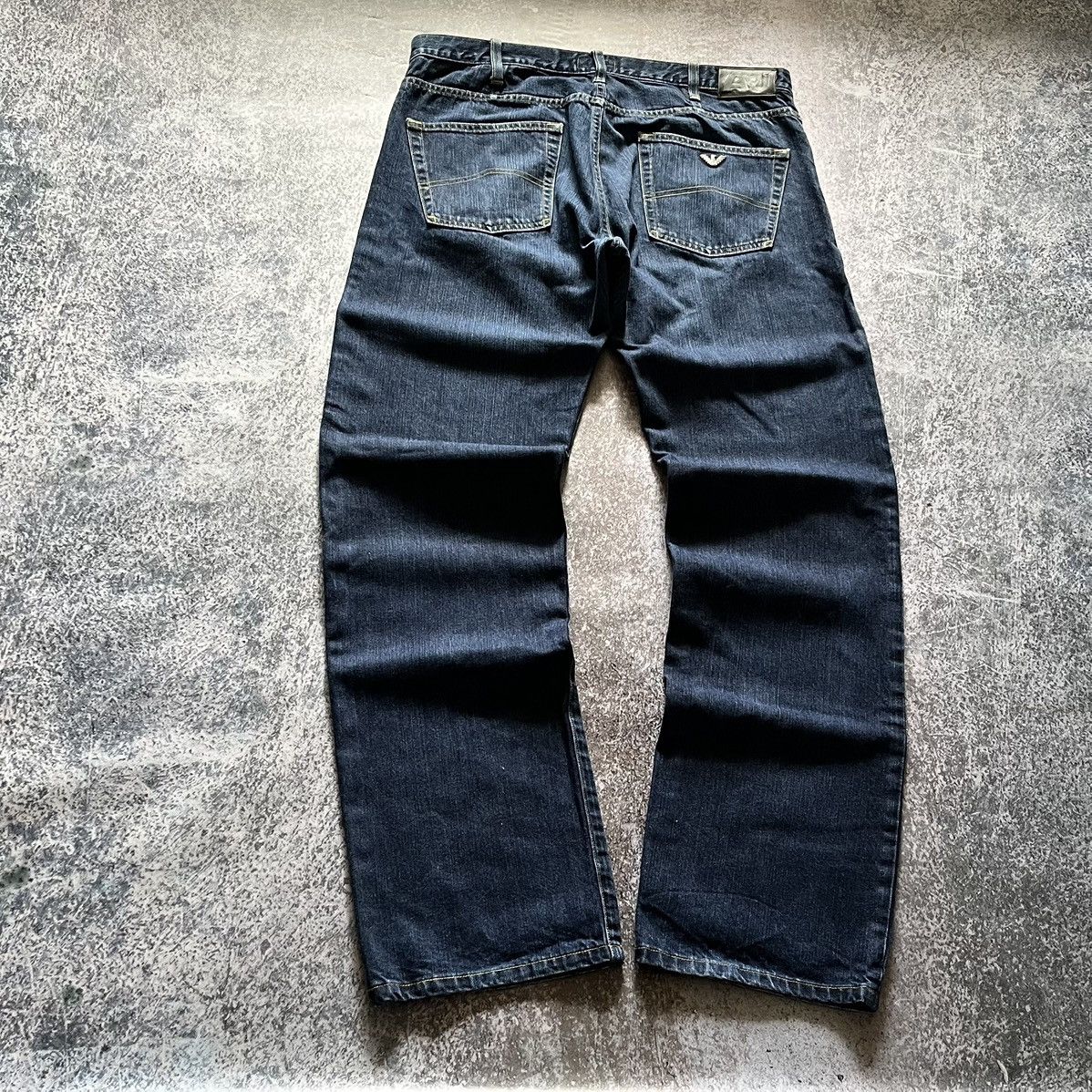Giorgio Armani Armani small metal logo Baggy Y2K streetwear denim jeans Size US 36 / EU 52 - 2 Thumbnail