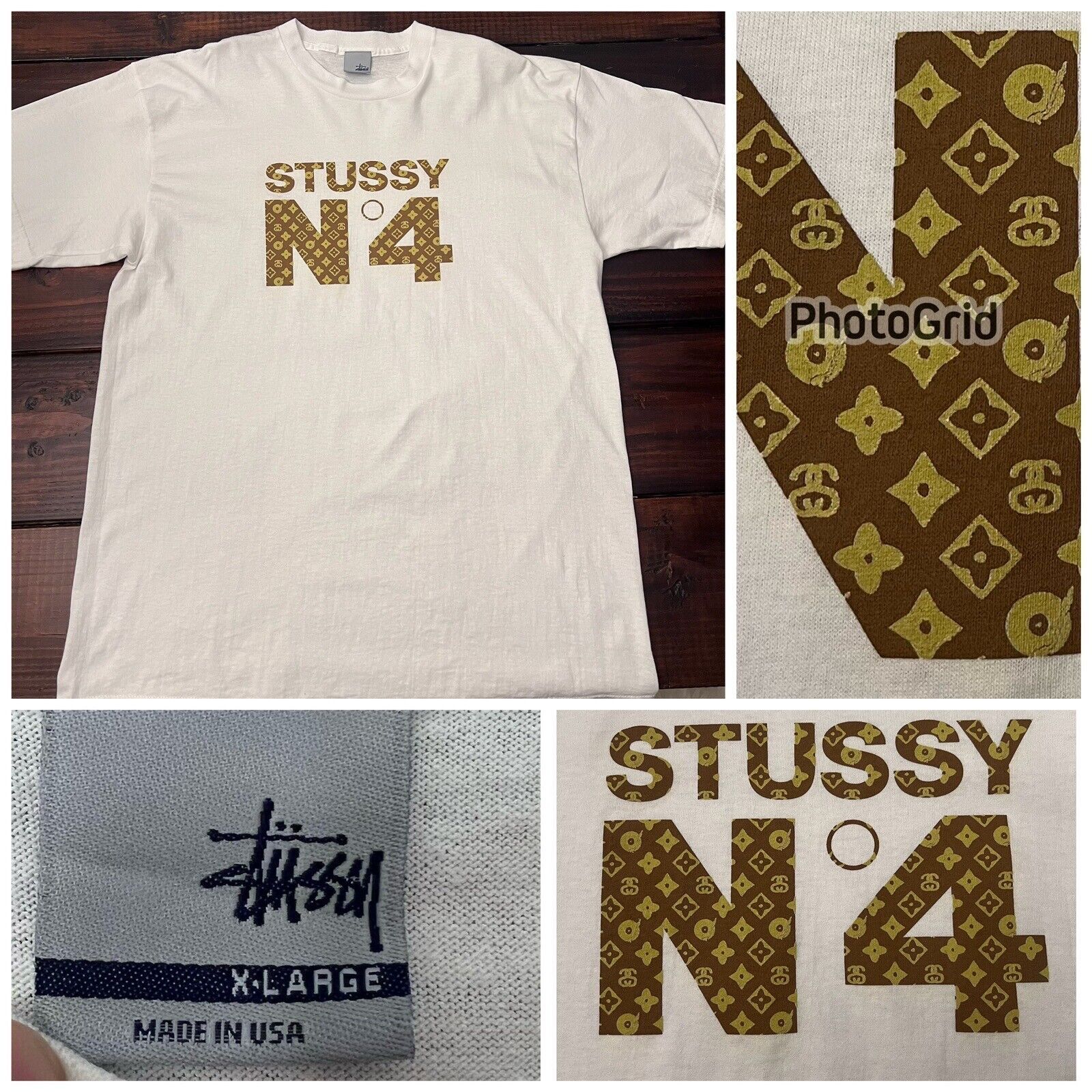 Vintage Stussy Monogram Short Sleeve Shirt Size M