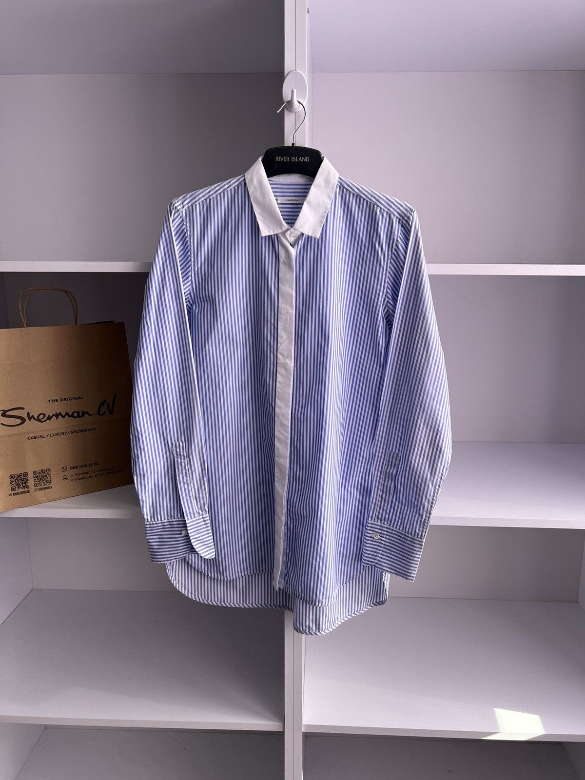 Designer × Vintage Vintage Lis Lareida Women’s Striped Button up shirt Size XS / US 0-2 / IT 36-38 - 3 Thumbnail