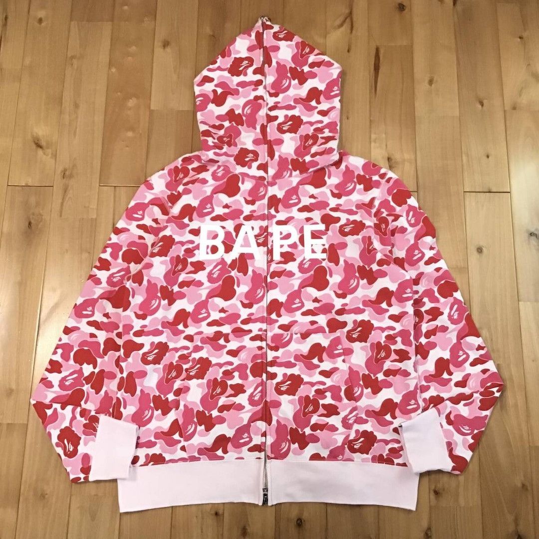Bape BAPE logo ABC camo pink full zip hoodie a bathing ape Size US L / EU 52-54 / 3 - 1 Thumbnail