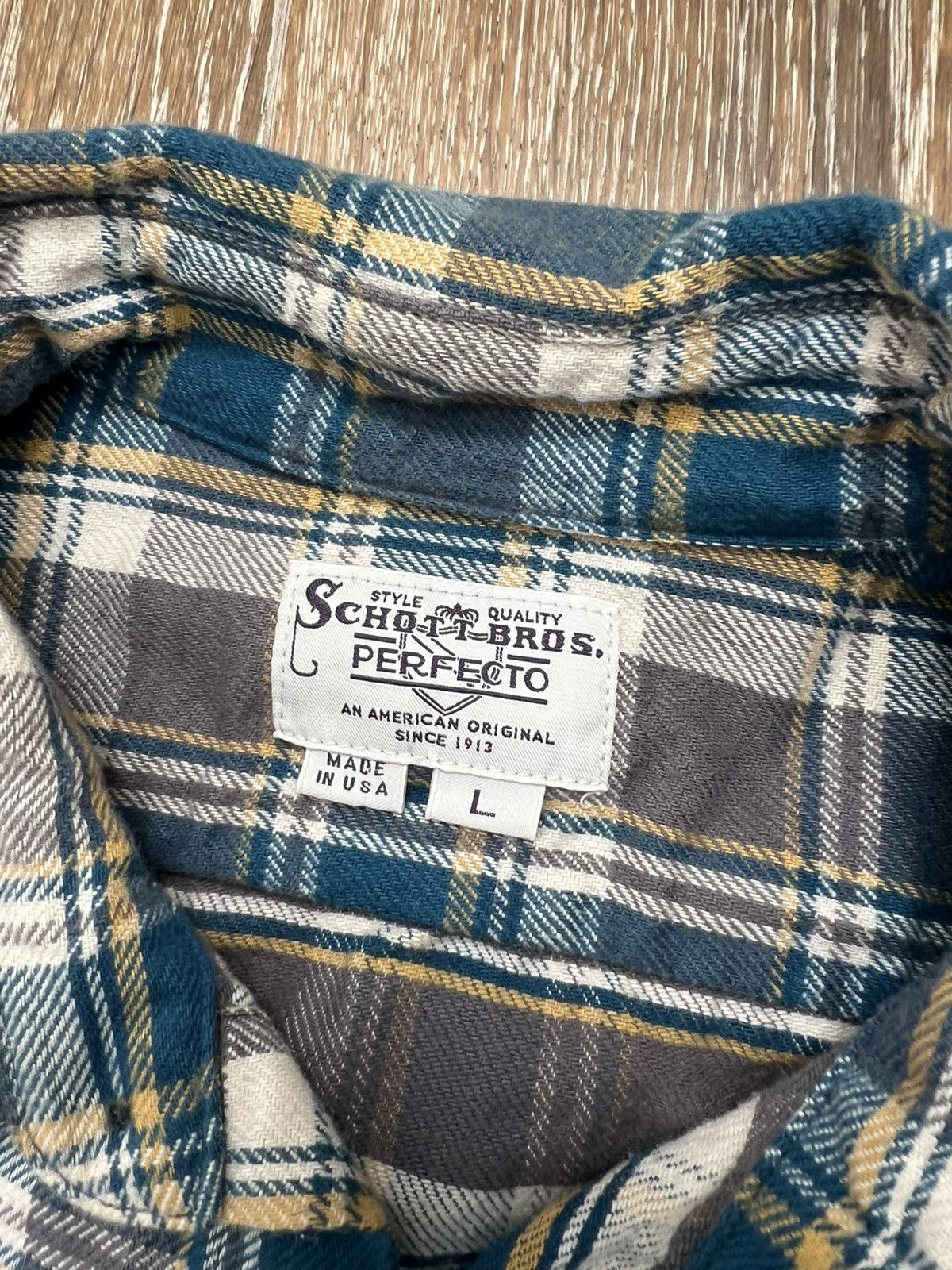 Schott Schott bros perfecto flannel shirt Size US L / EU 52-54 / 3 - 3 Thumbnail