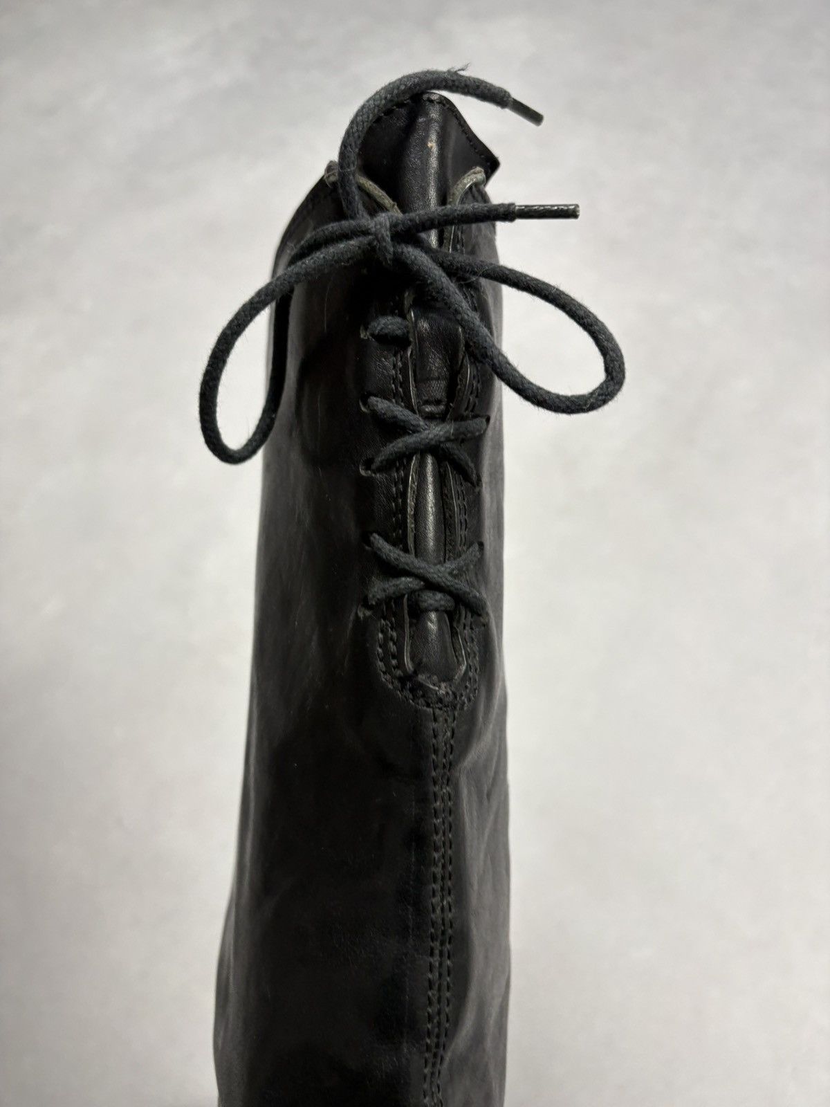 MoMA MOMA Distressed Leather Back Lace Combat Boots Avant Garde Size US 7 / IT 37 - 12 Thumbnail