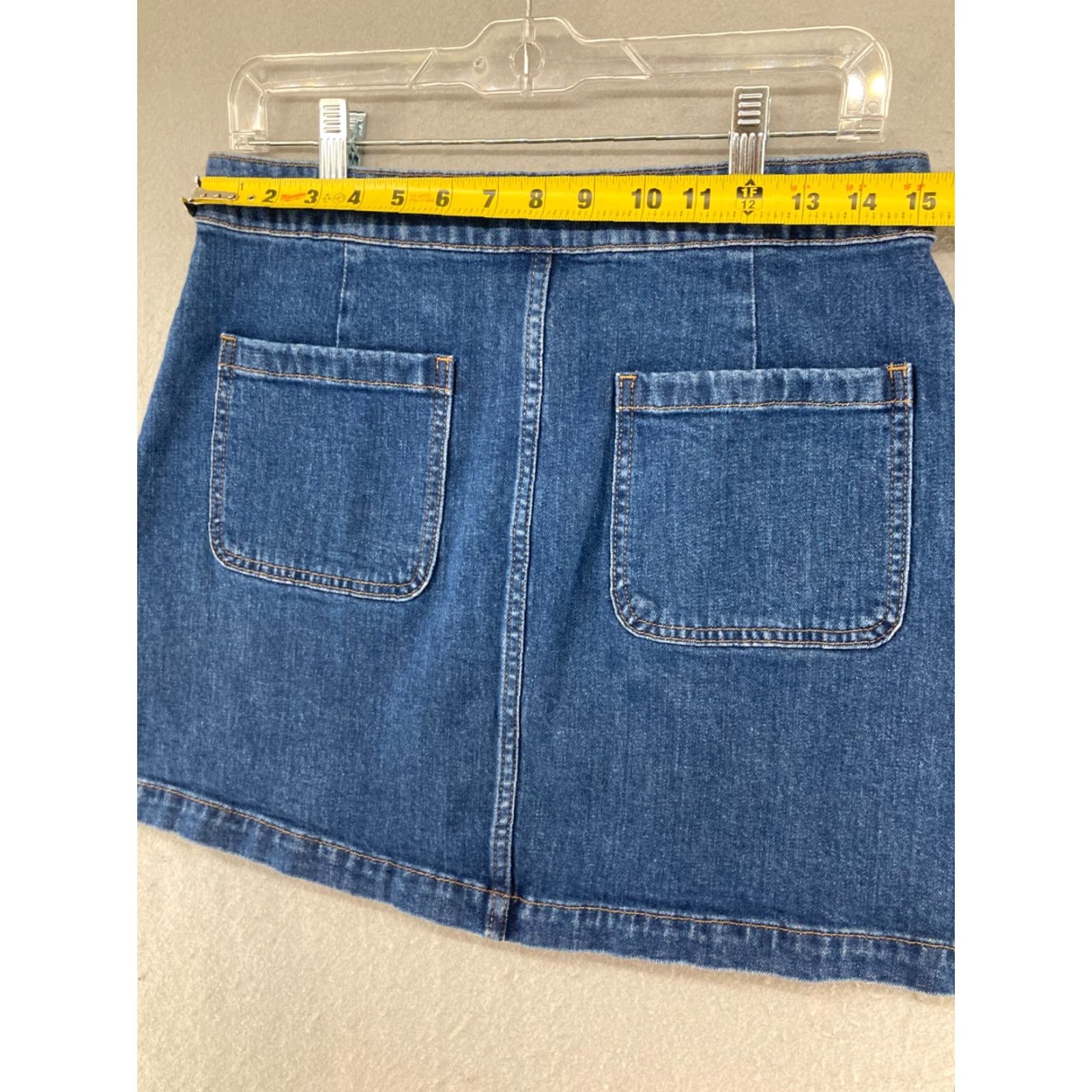 Madewell Madewell Women's Denim A-Line Skirt 30 Blue Stretch Zip High Rise Short Casual Spring Summer Women Size 30" / US 8 / IT 44 - 2 Thumbnail