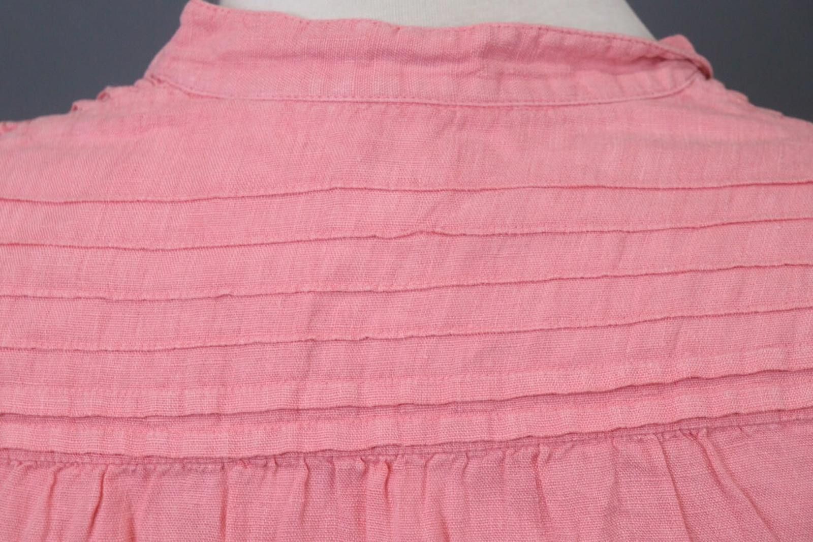120% Lino 120% Lino Pink Ruffled Trim V-Neck Sheath Dress Size 40 Size M / US 6-8 / IT 42-44 - 11 Thumbnail
