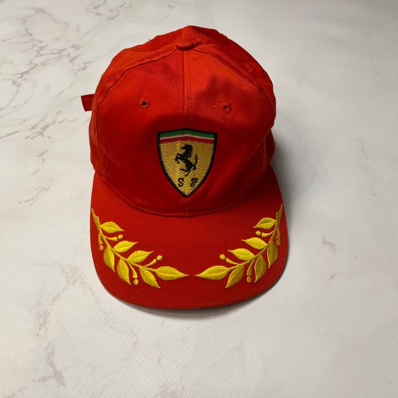 Ferrari Ferrari Red Vintage Cap Hats Big Logo Italia Formula Uno Size ONE SIZE - 1 Thumbnail